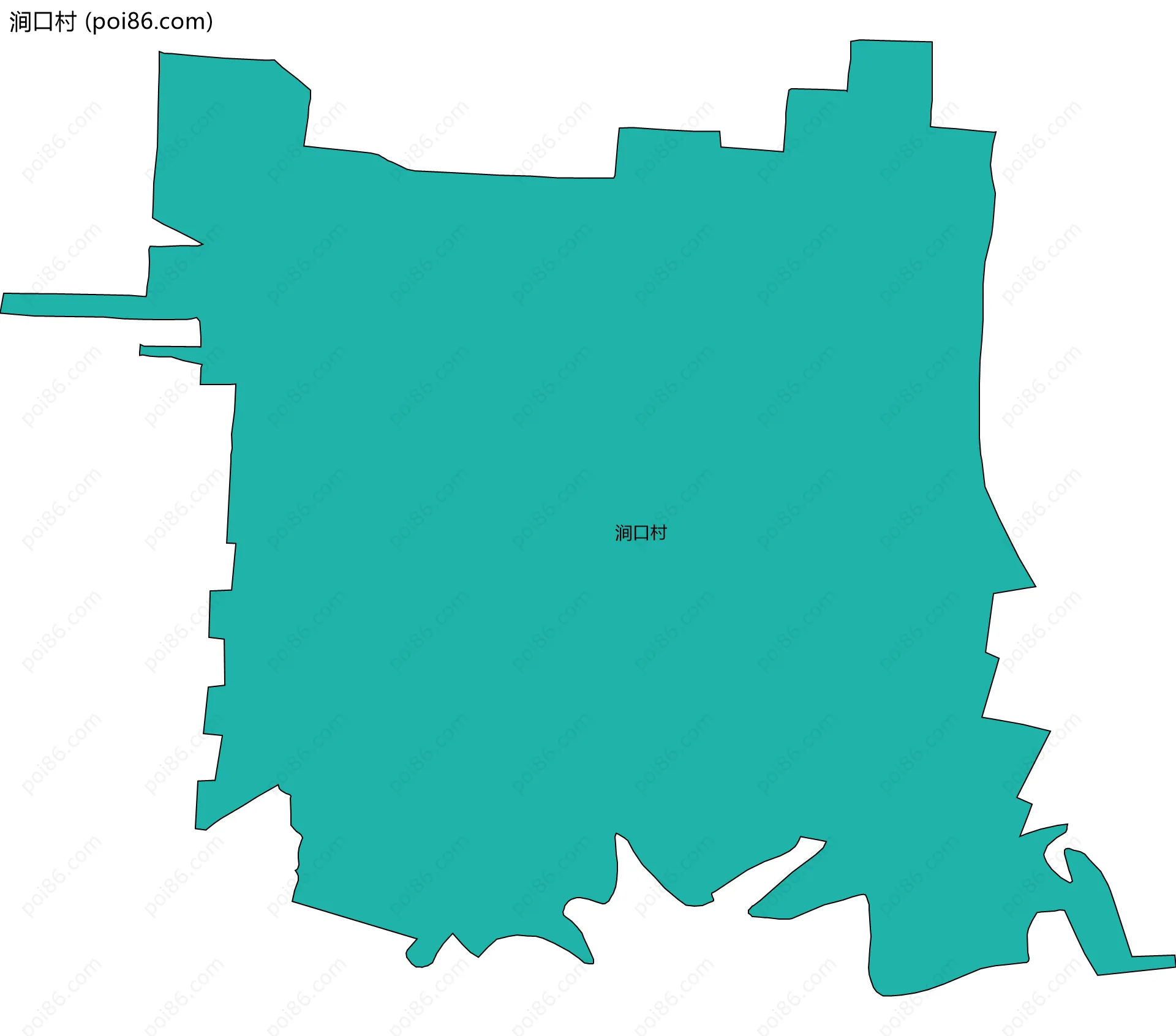 涧口村边界地图