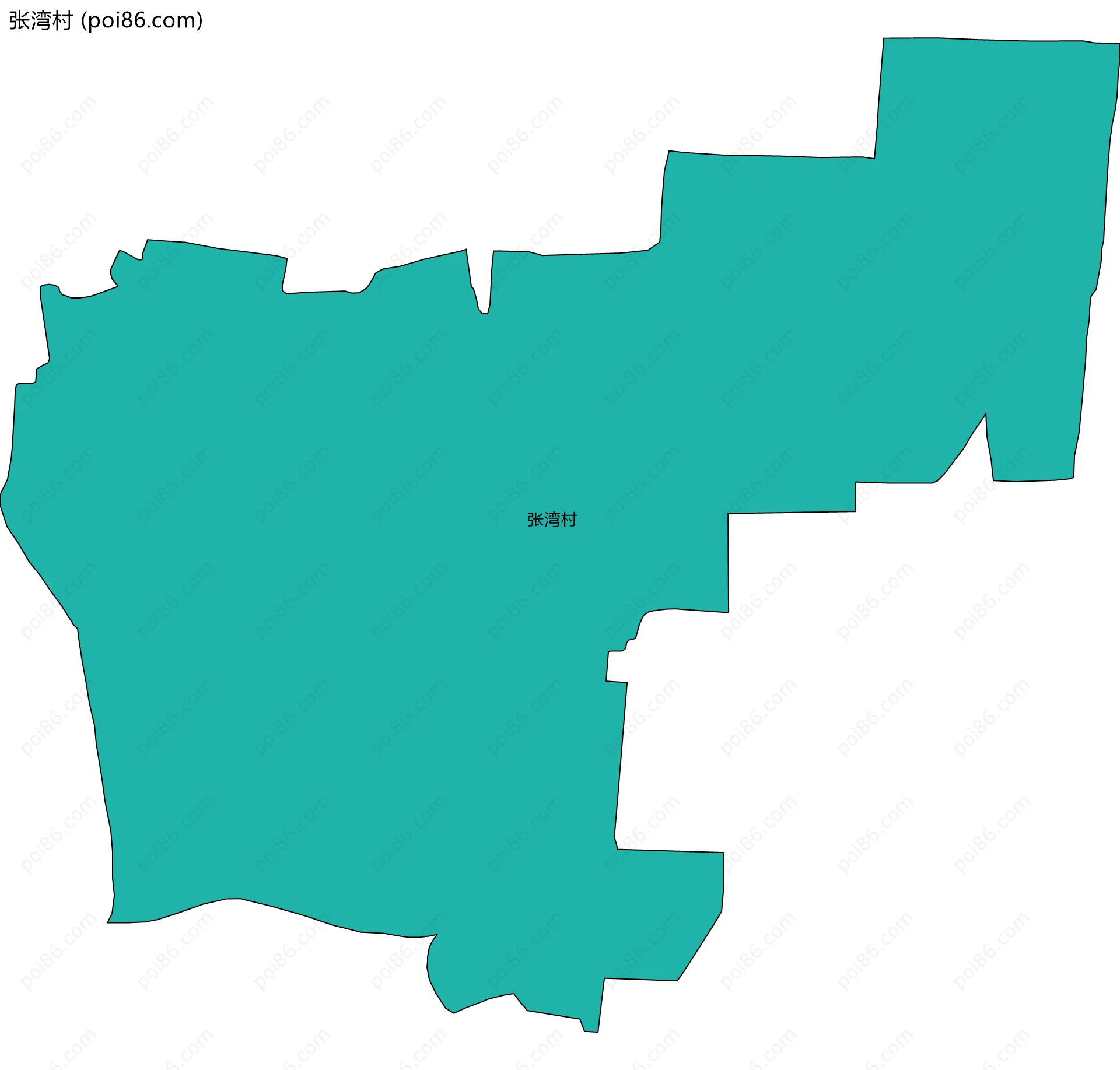 张湾村边界地图
