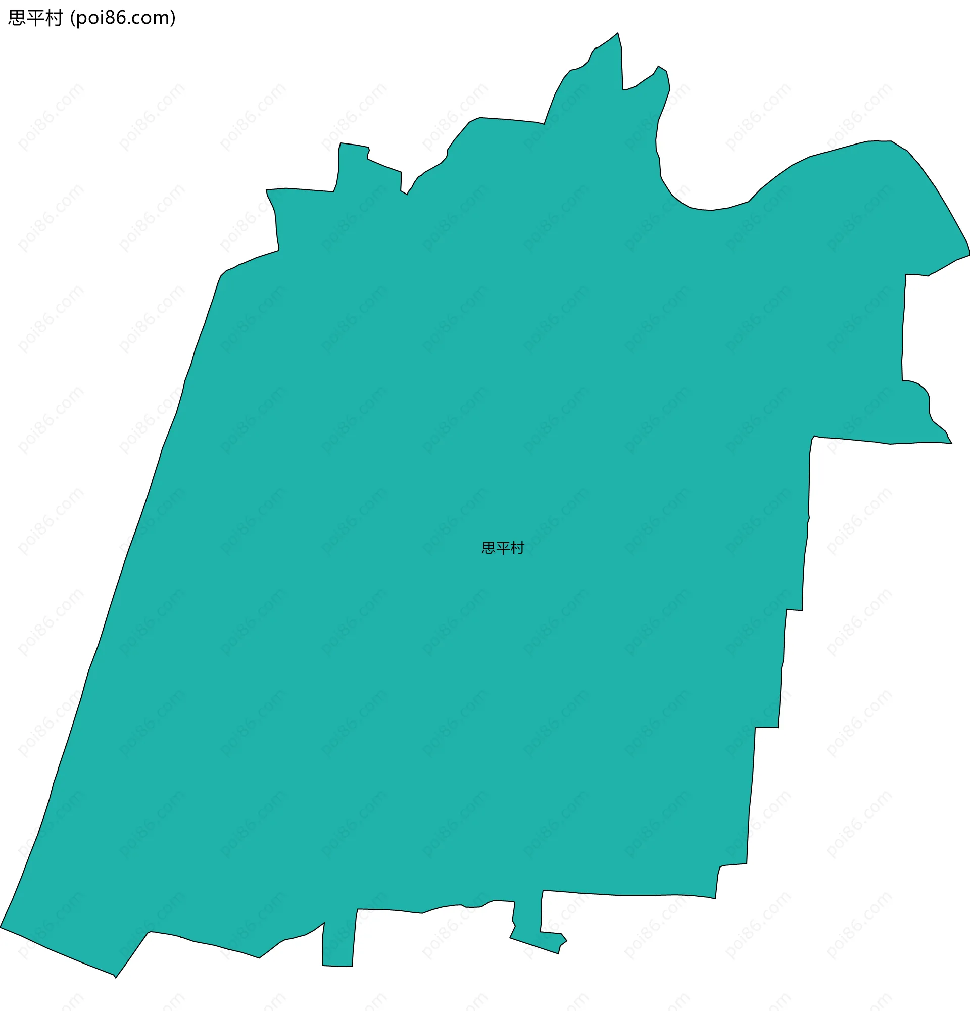 思平村边界地图