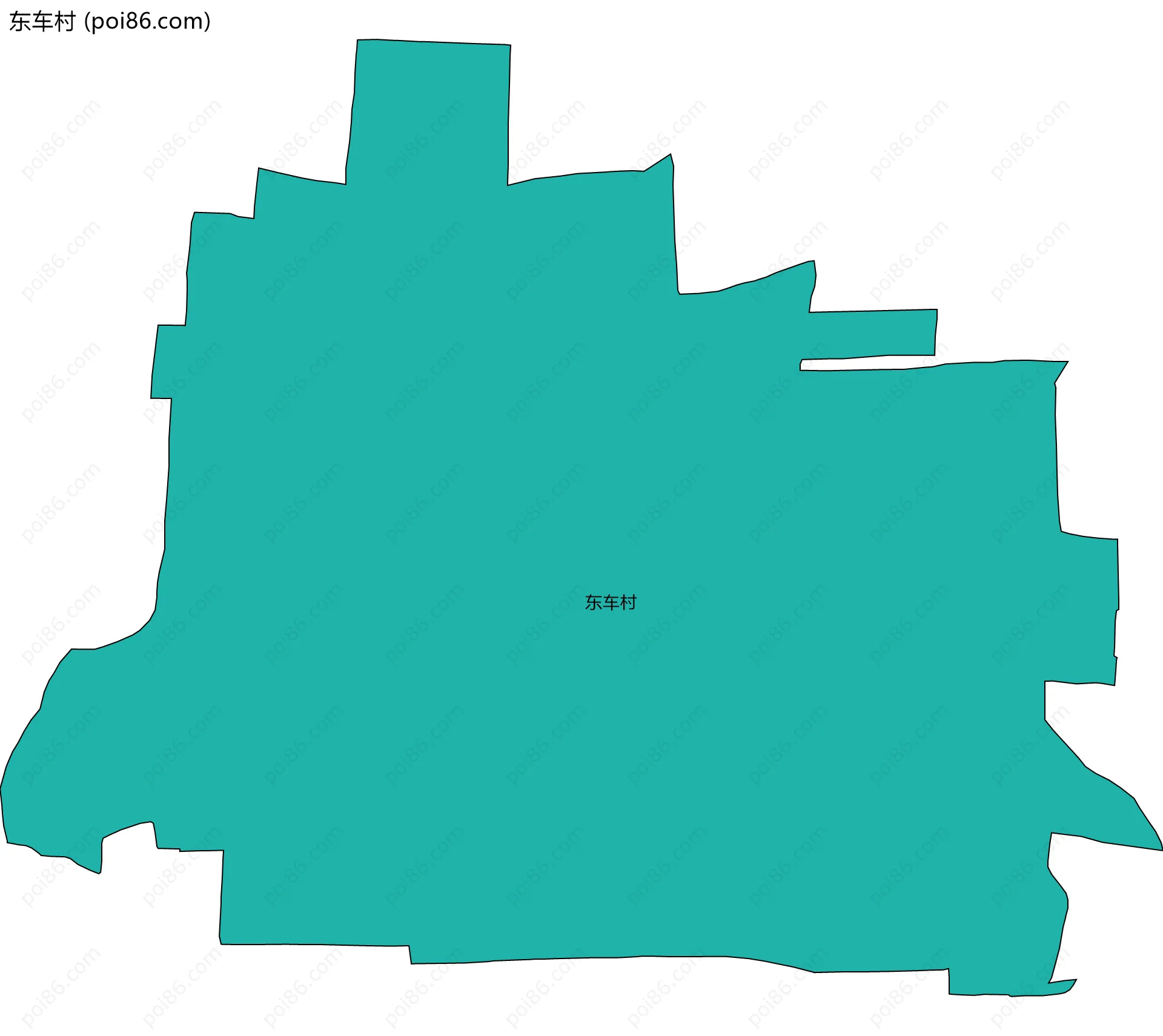 东车村边界地图