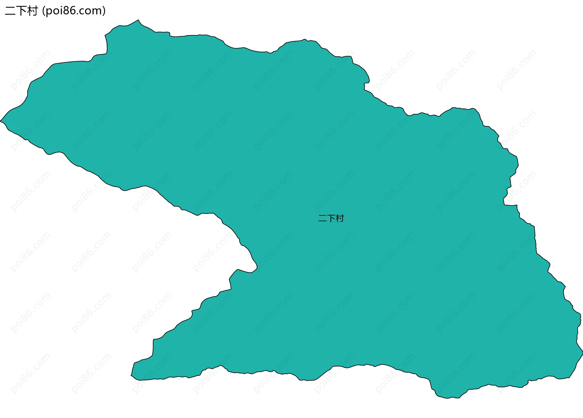 二下村边界地图