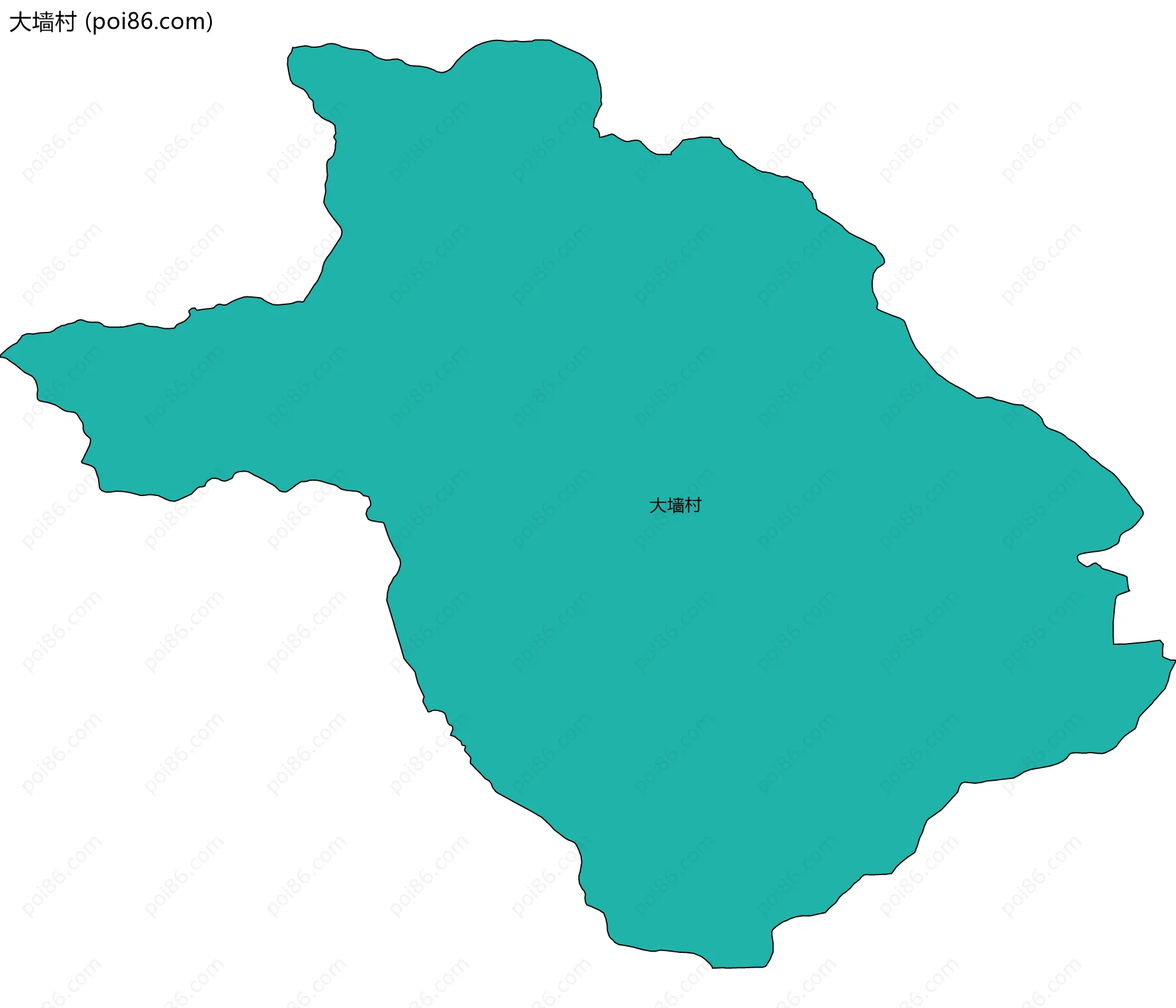 大墙村边界地图