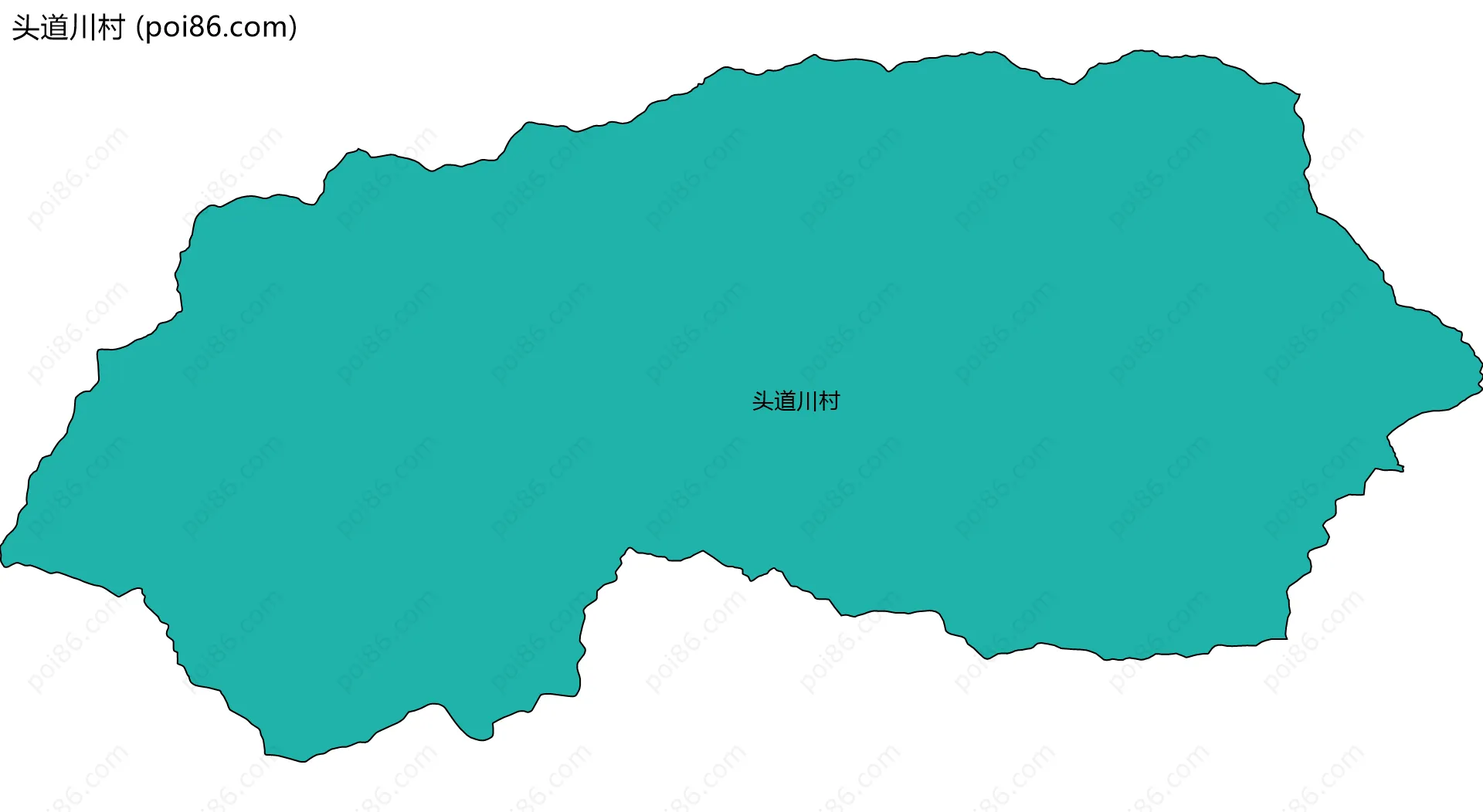 头道川村边界地图