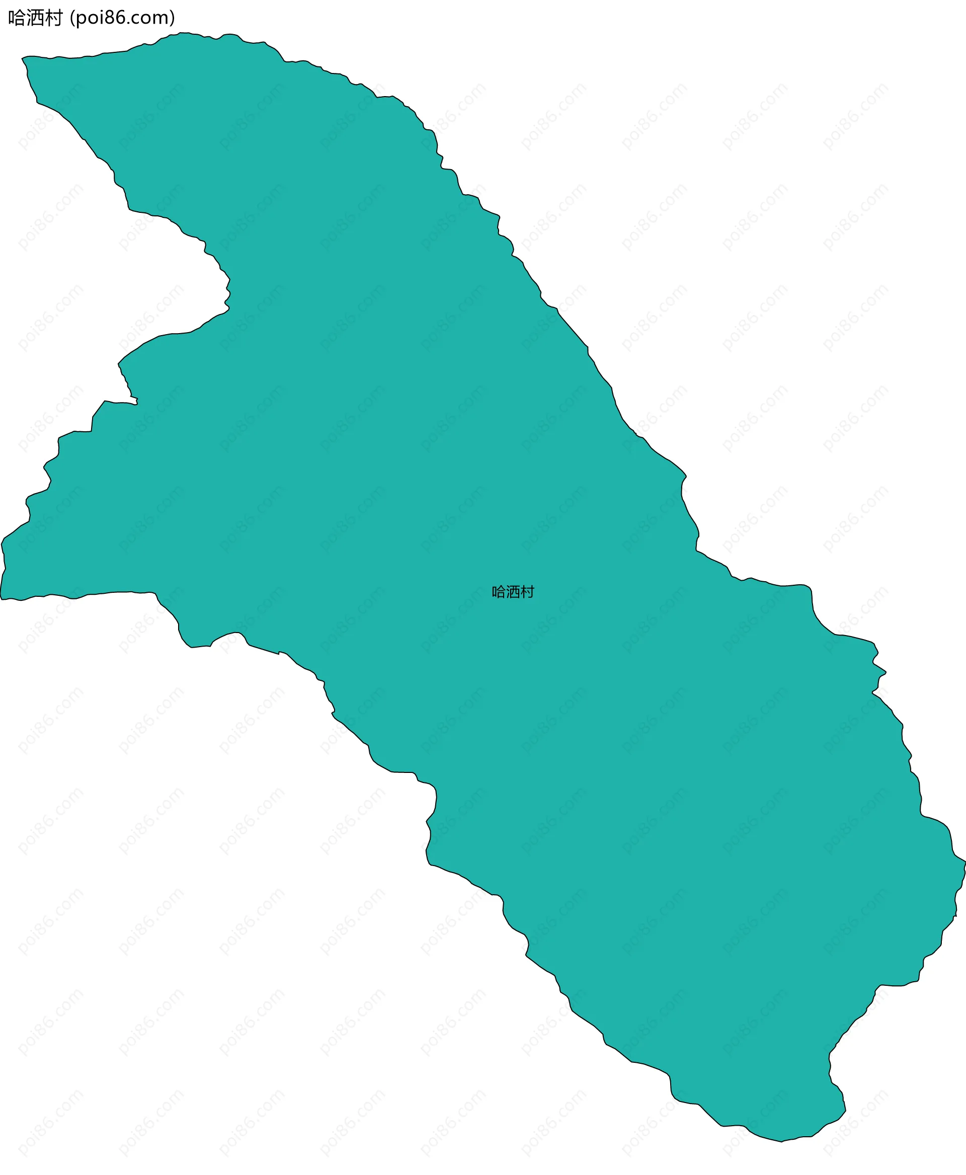 哈洒村边界地图