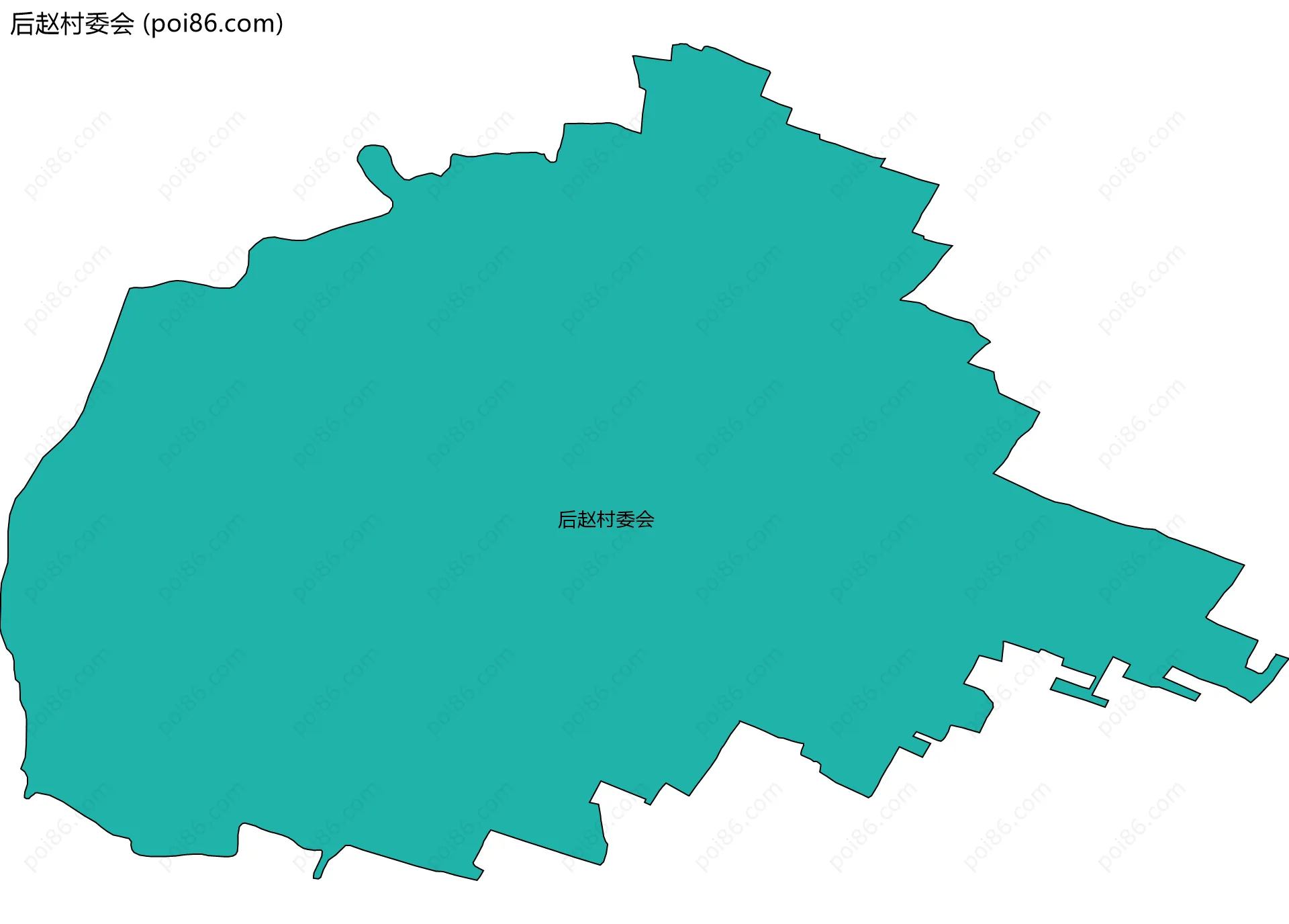 后赵村委会边界地图