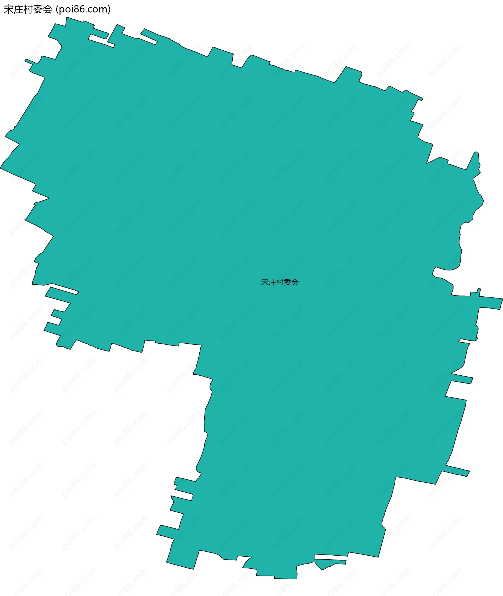 宋庄村委会边界地图