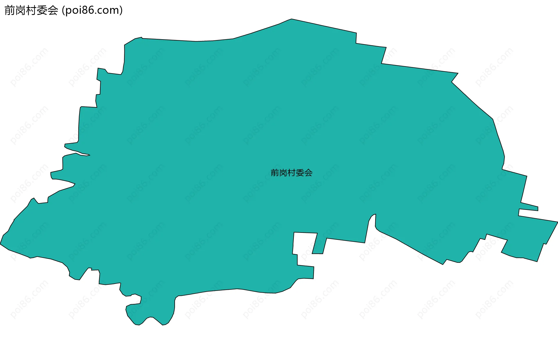 前岗村委会边界地图