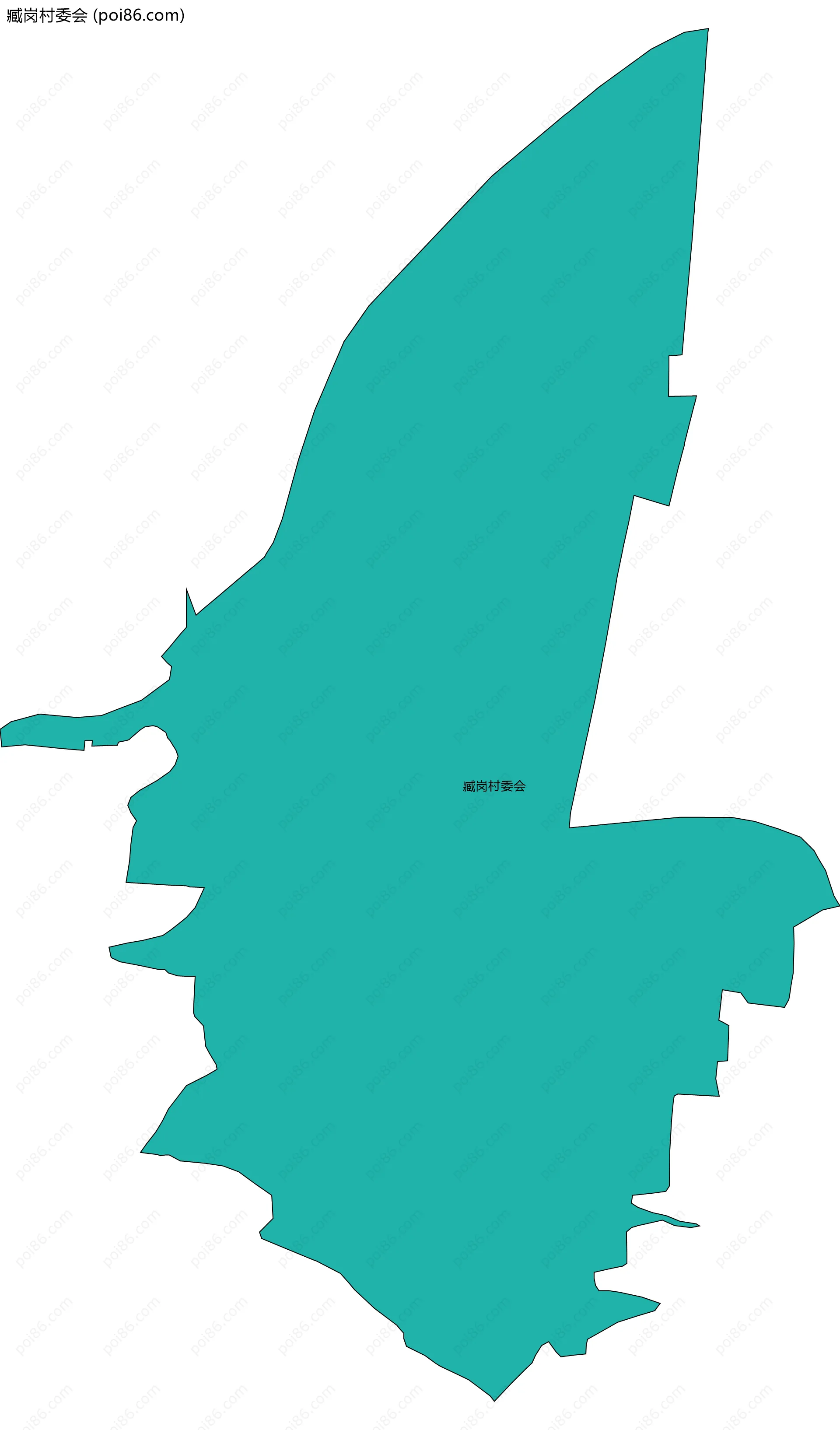 臧岗村委会边界地图