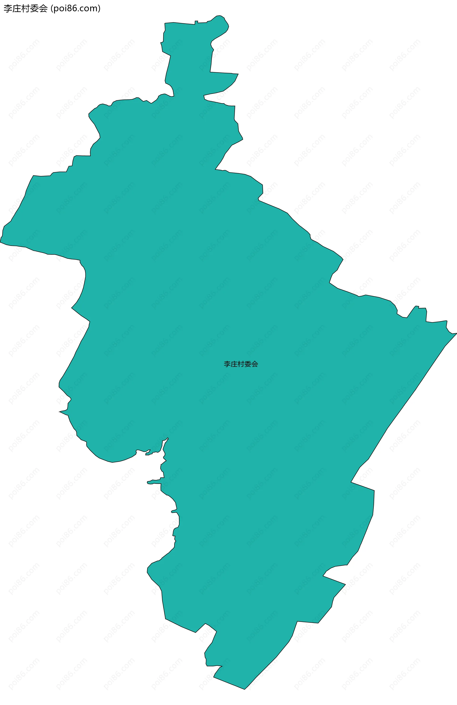 李庄村委会边界地图