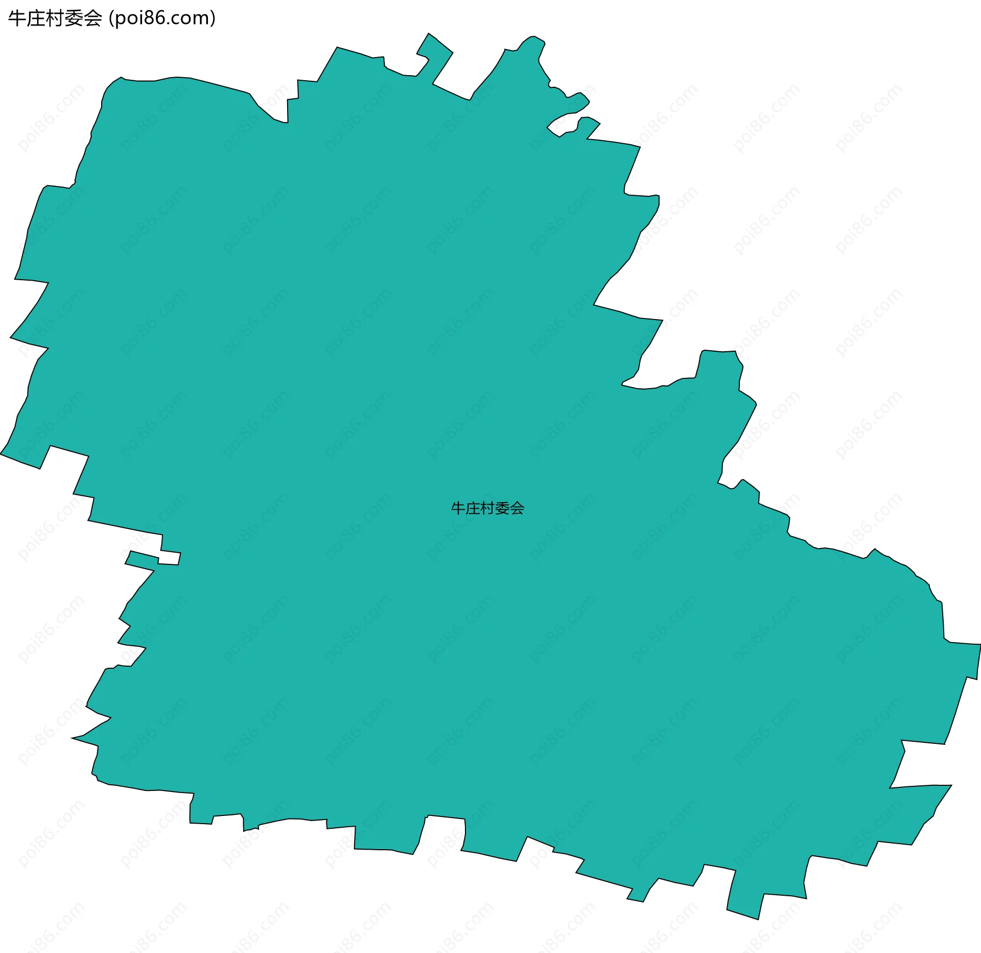 牛庄村委会边界地图