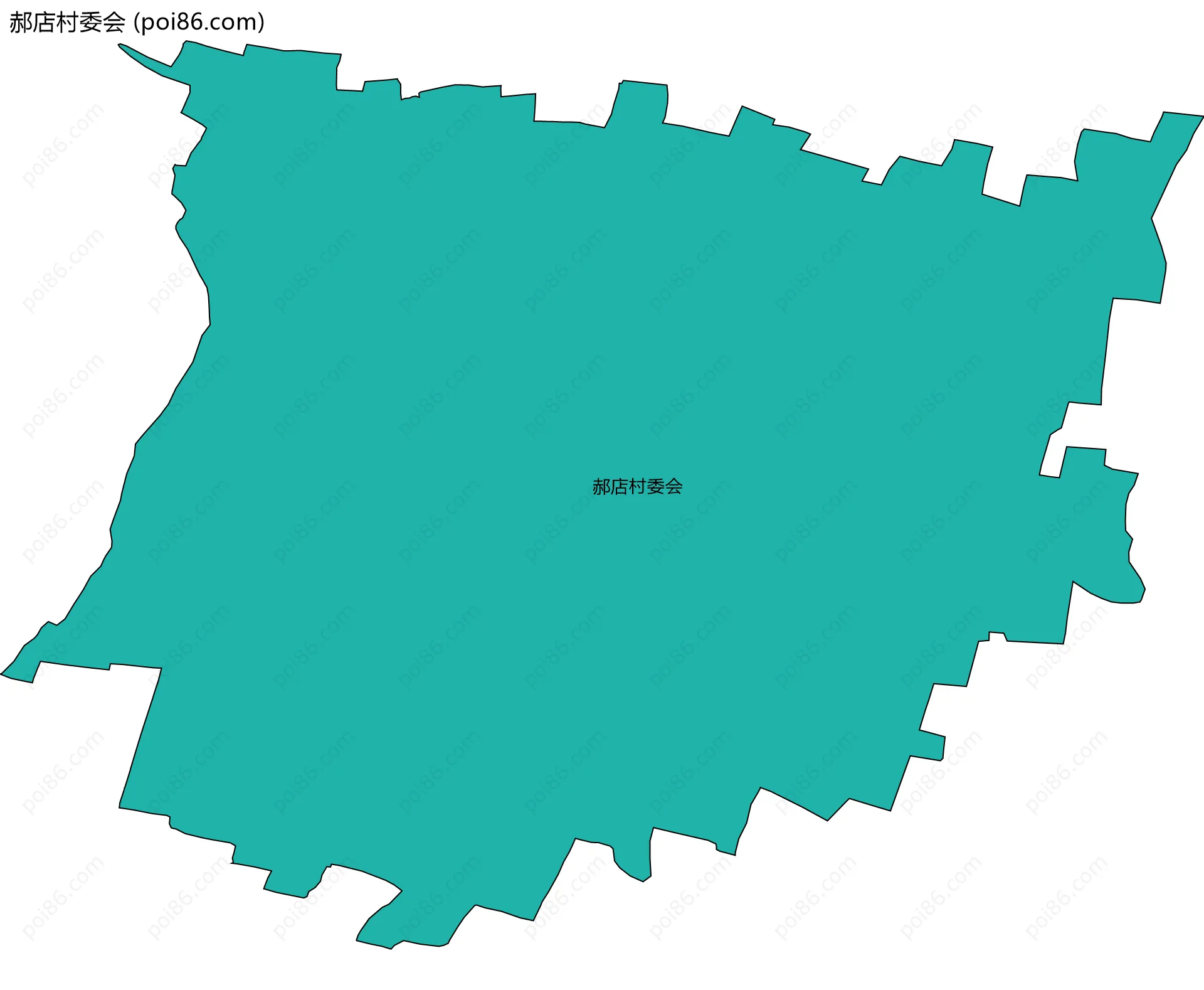 郝店村委会边界地图