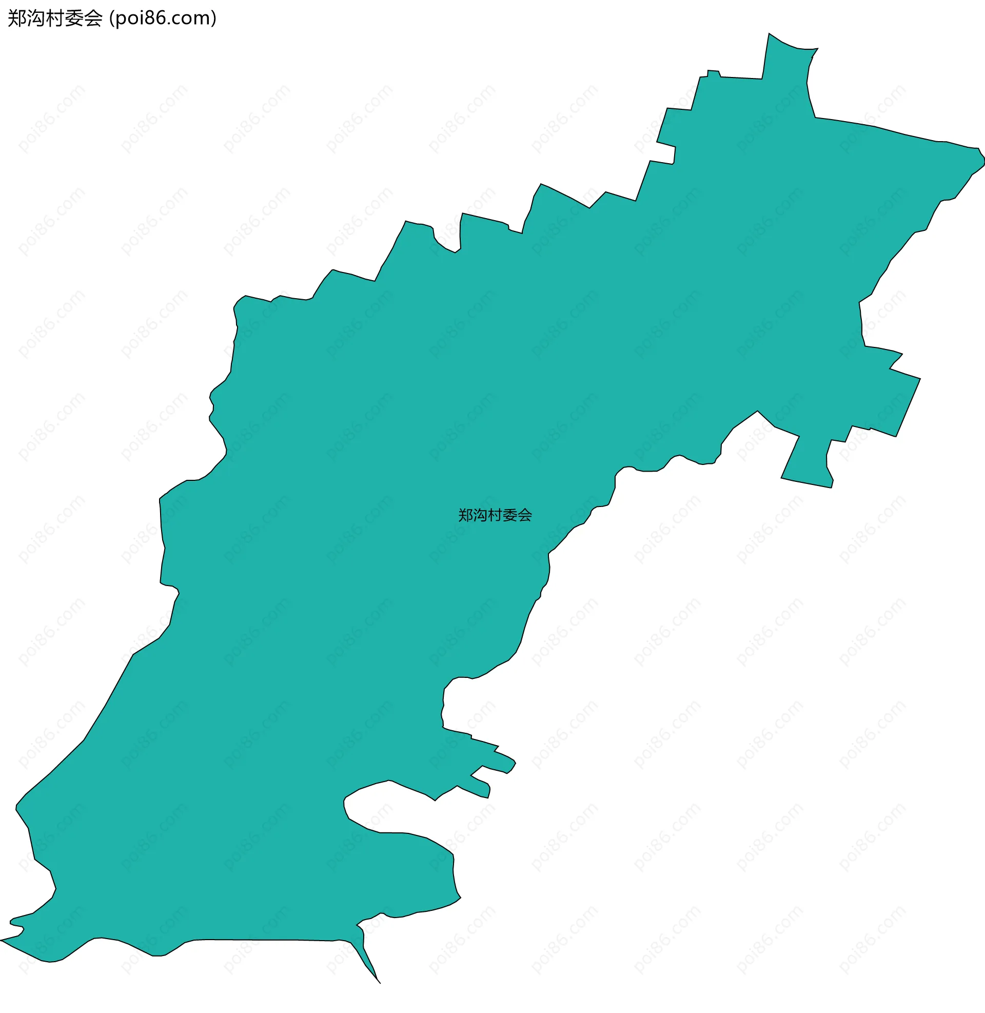 郑沟村委会边界地图