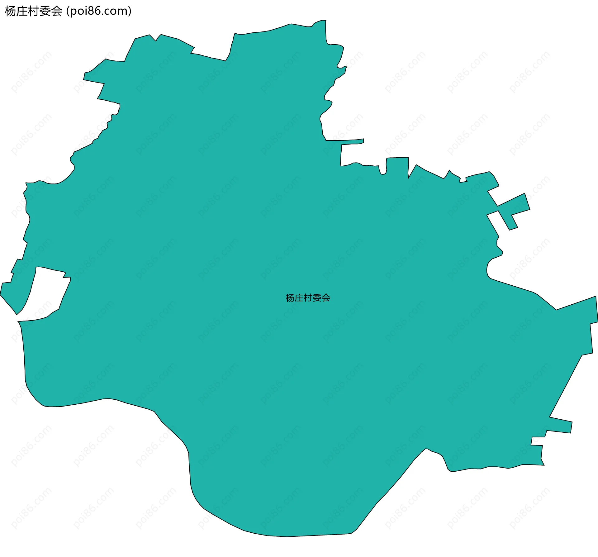 杨庄村委会边界地图