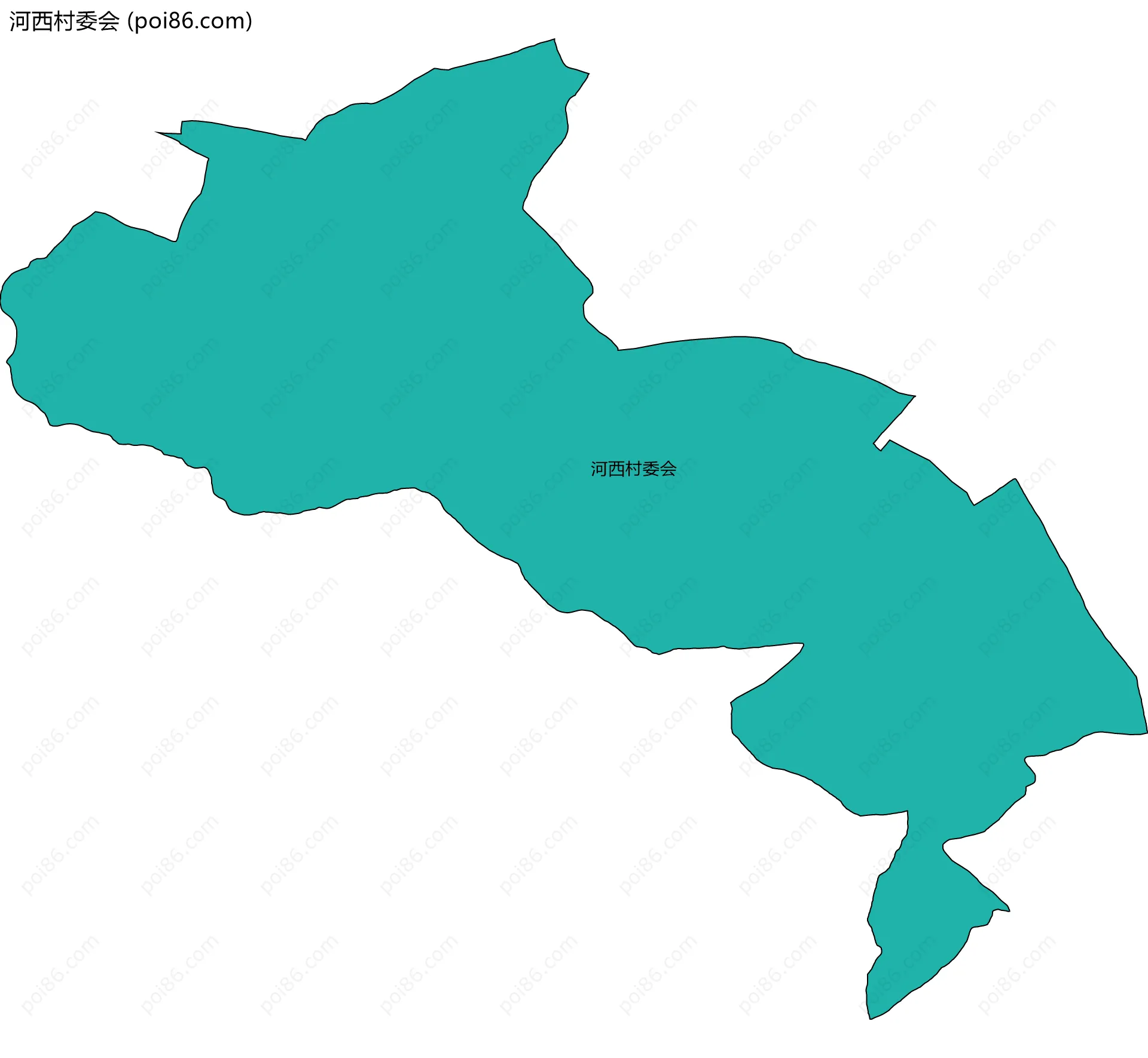 河西村委会边界地图