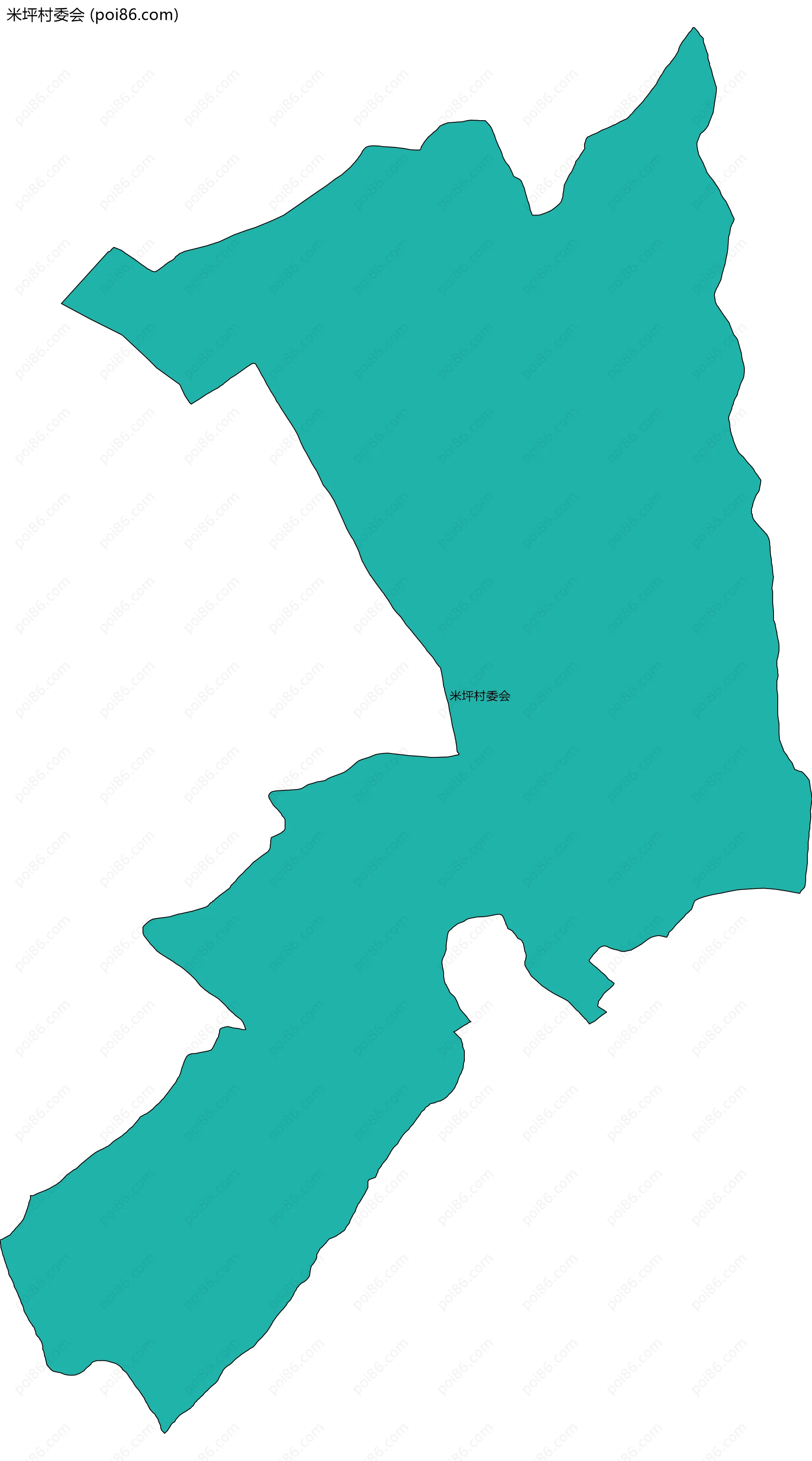 米坪村委会边界地图