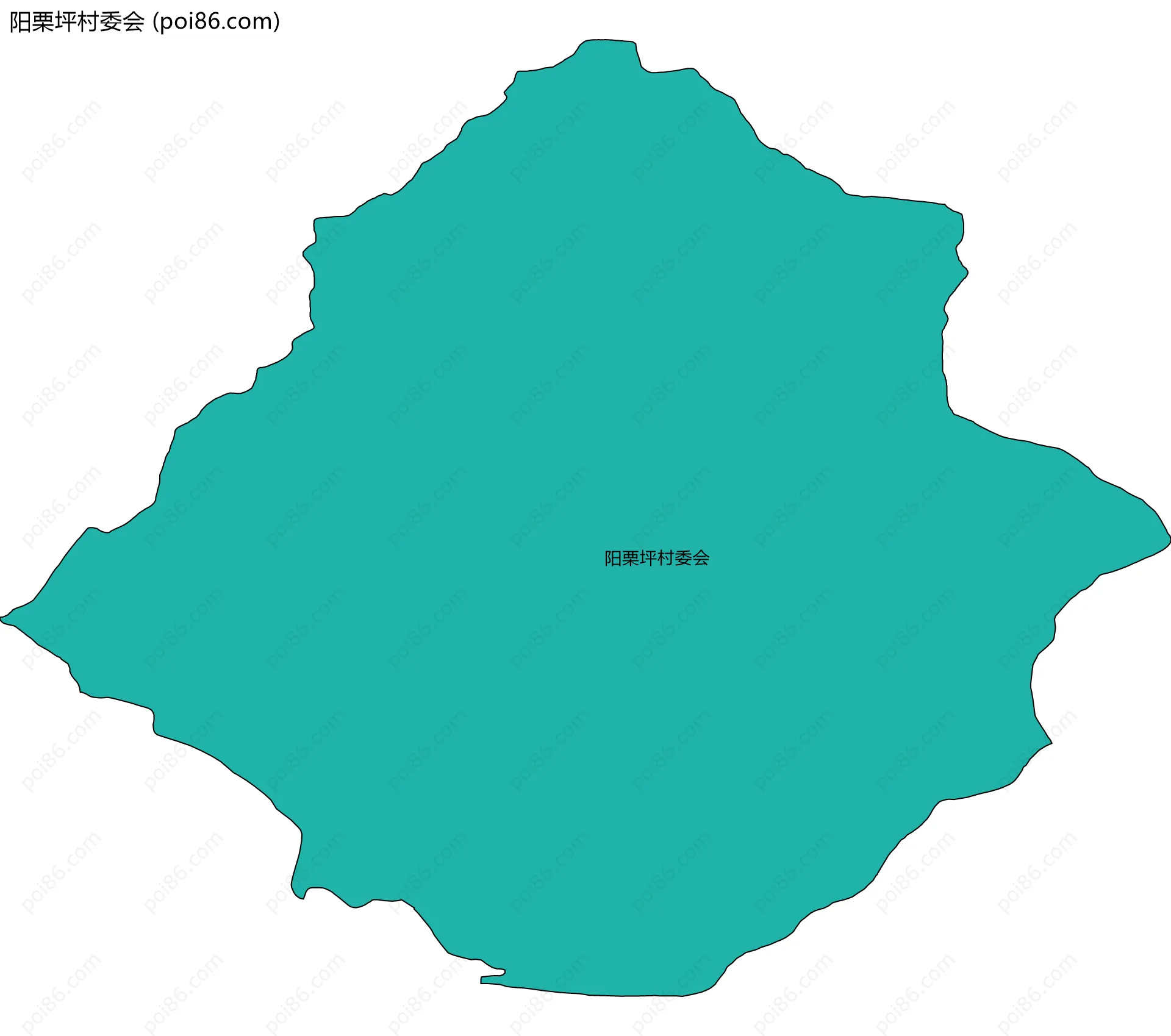 阳栗坪村委会边界地图