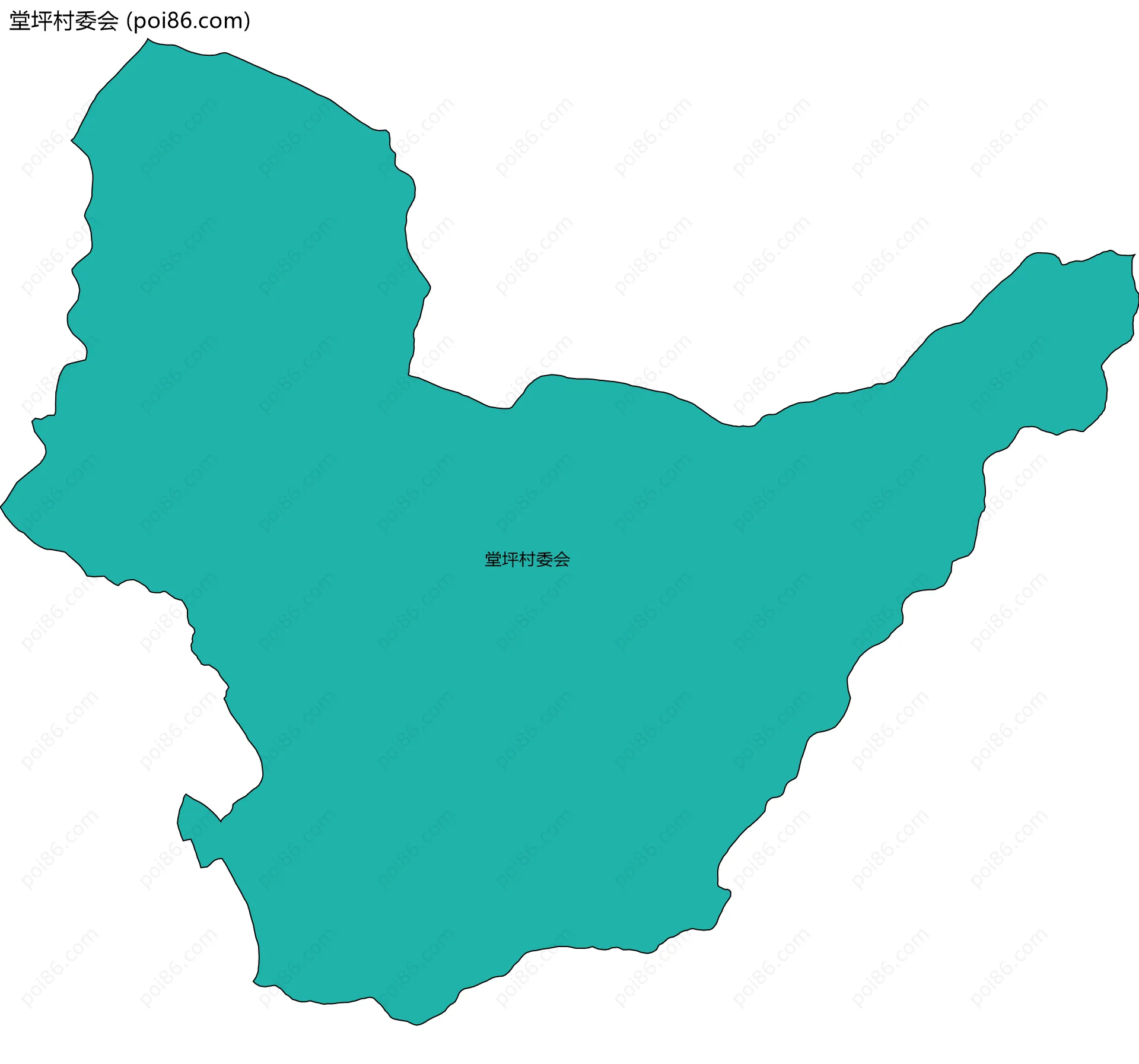 堂坪村委会边界地图