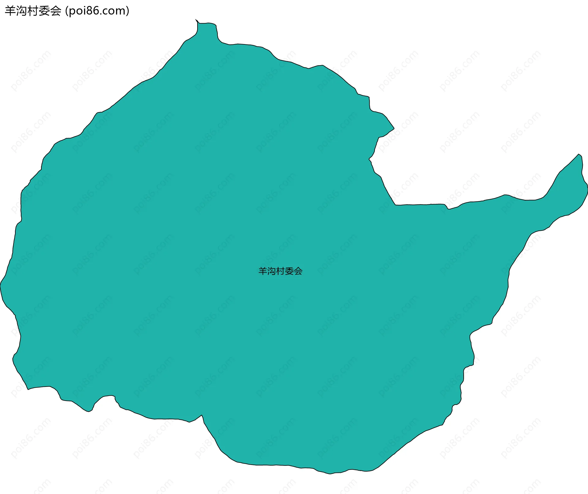 羊沟村委会边界地图