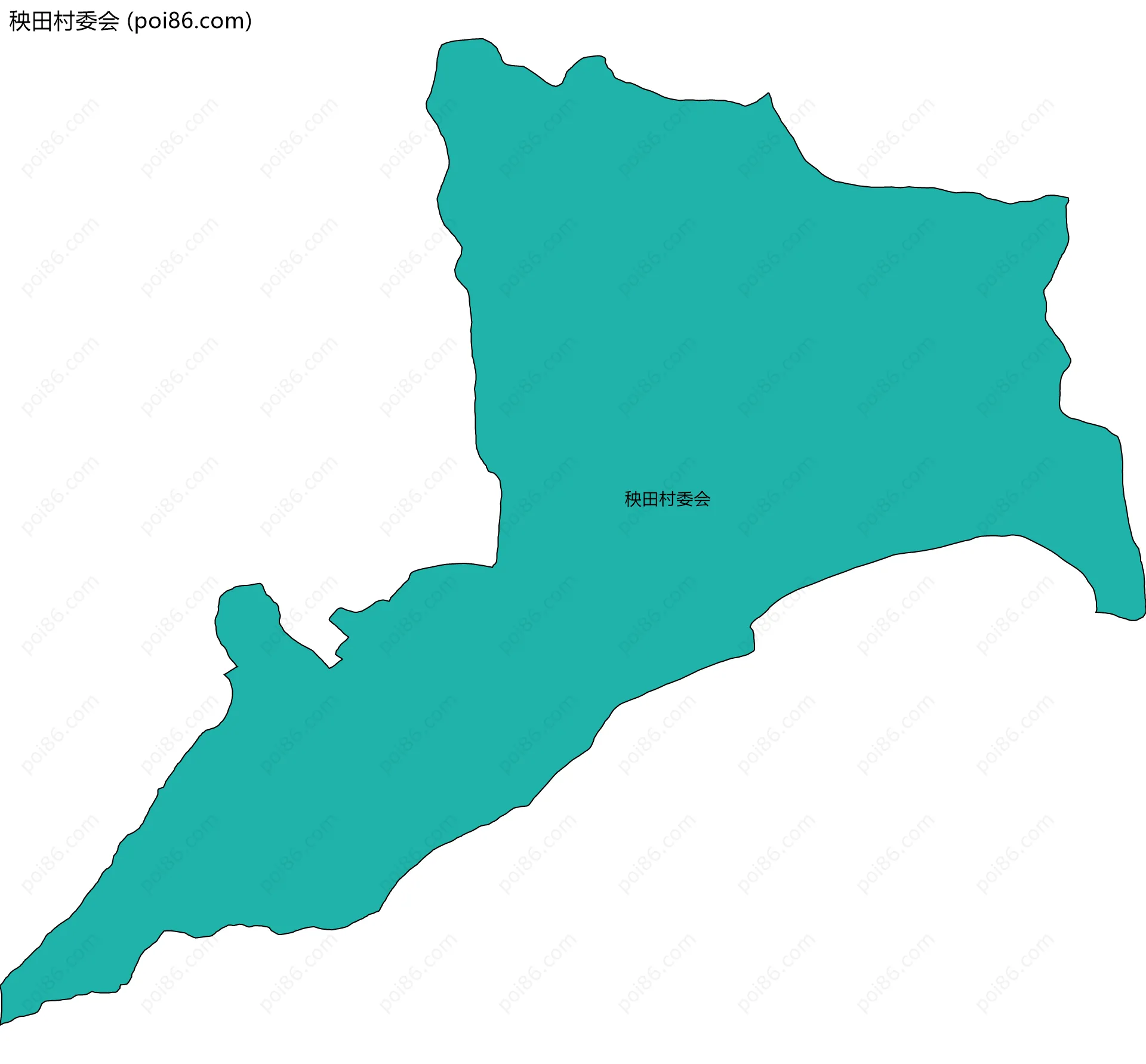 秧田村委会边界地图