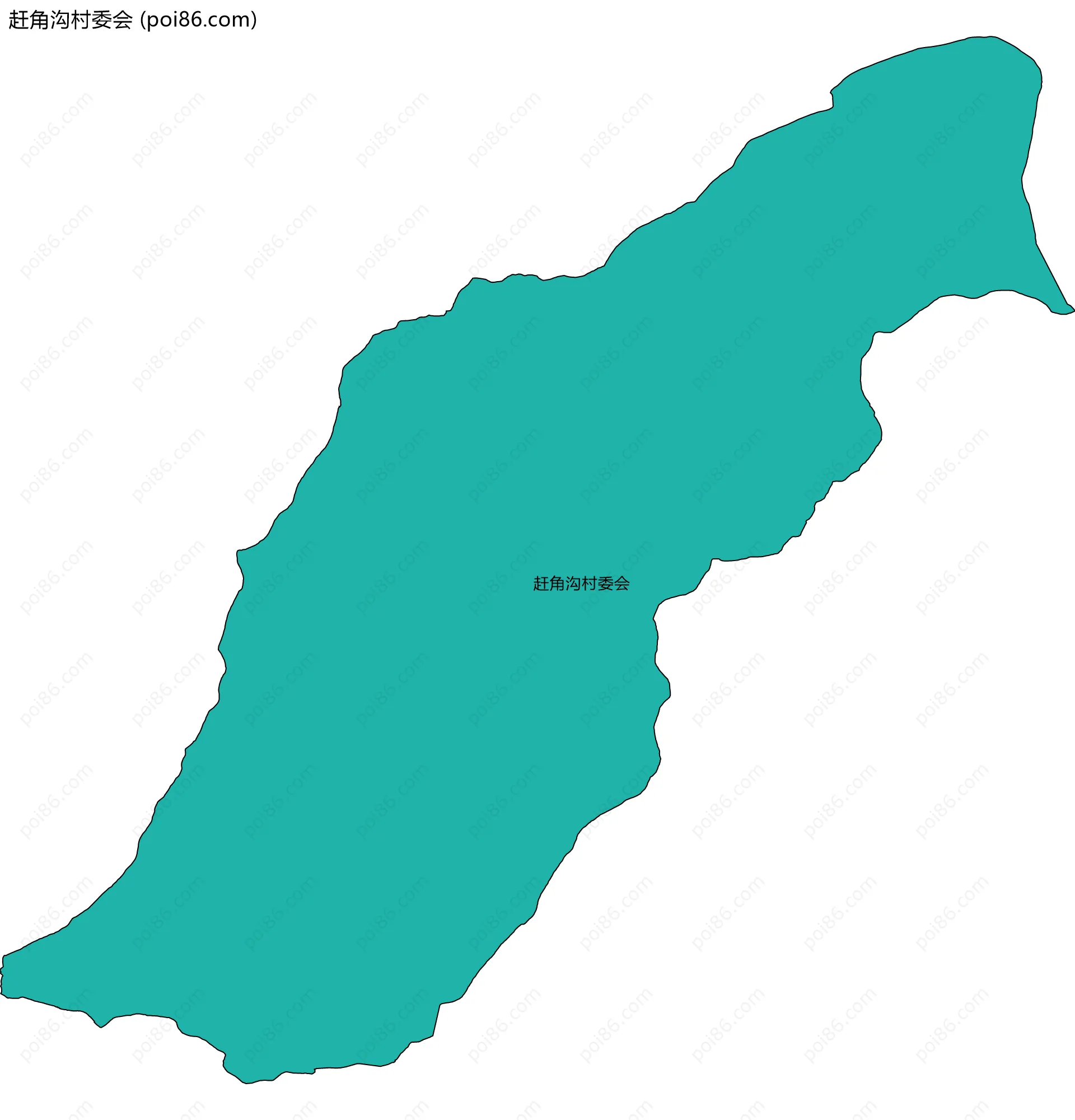 赶角沟村委会边界地图