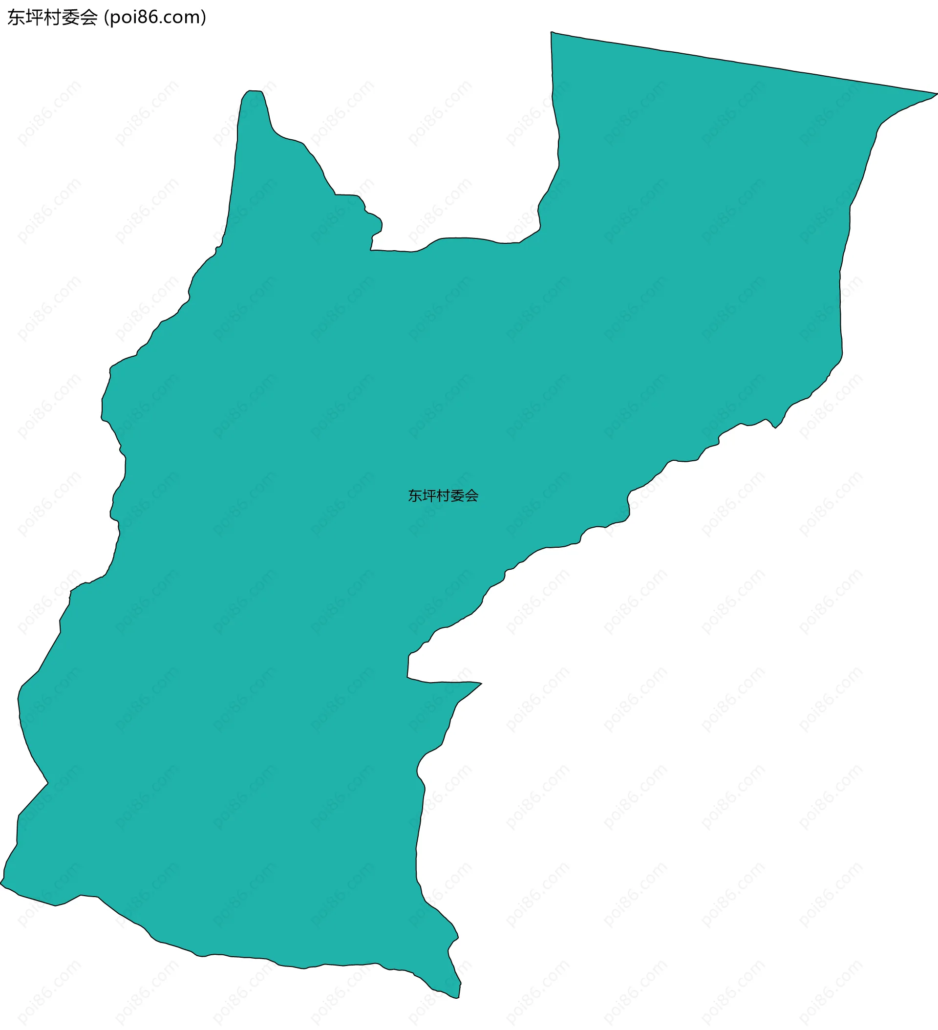 东坪村委会边界地图