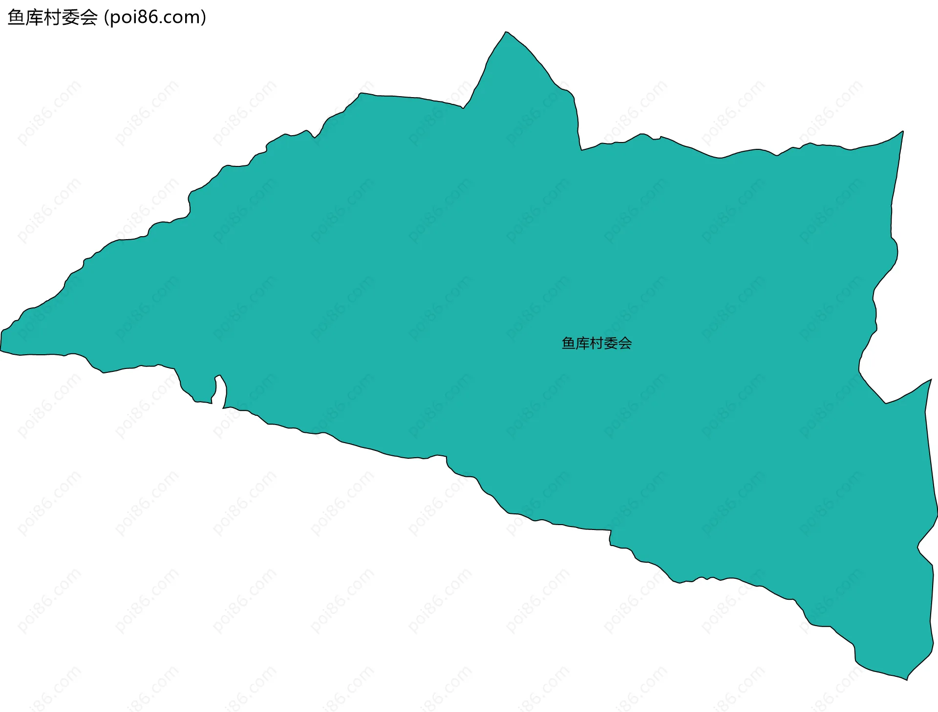 鱼库村委会边界地图