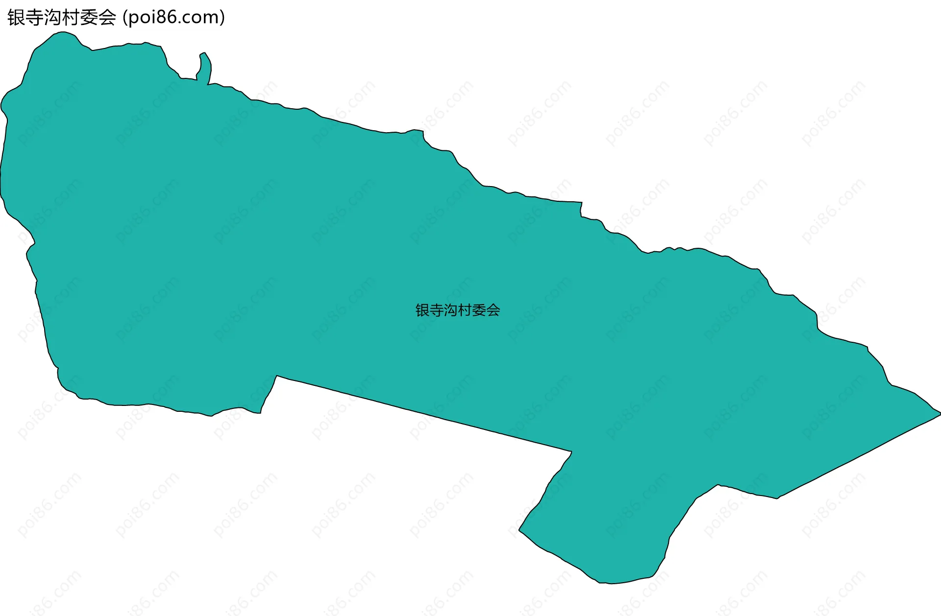 银寺沟村委会边界地图