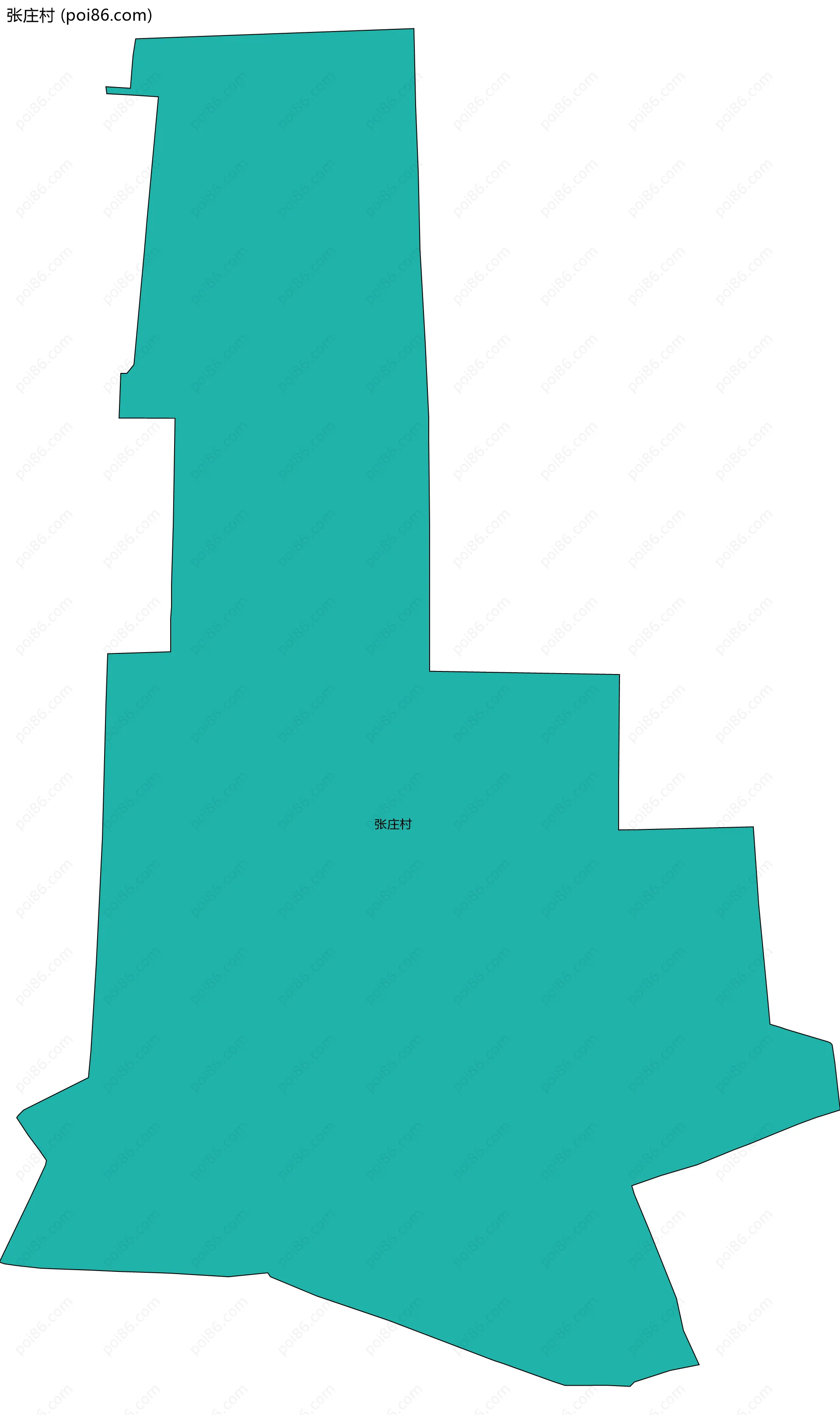 张庄村边界地图