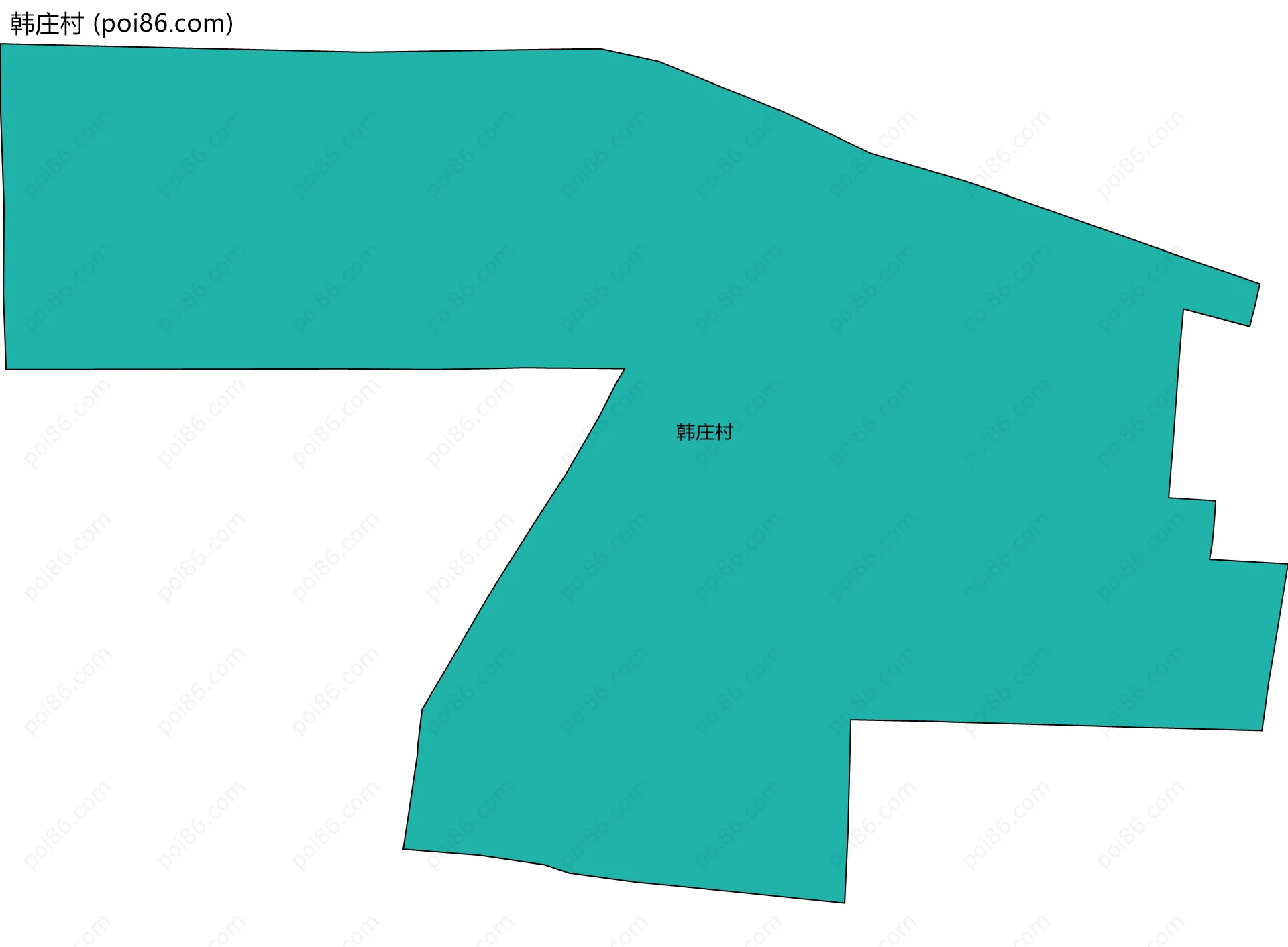 韩庄村边界地图