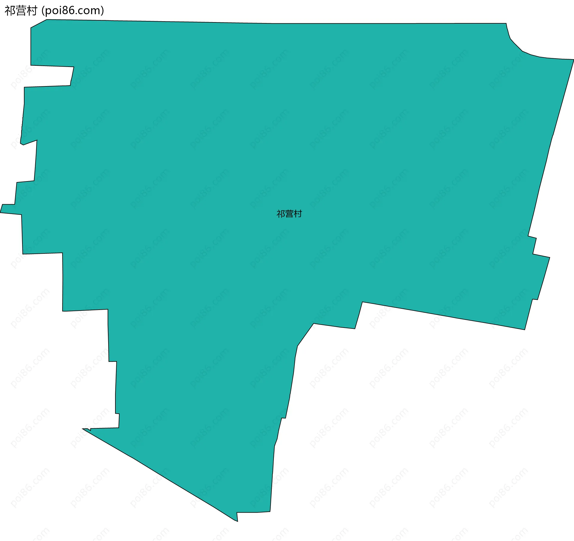 祁营村边界地图