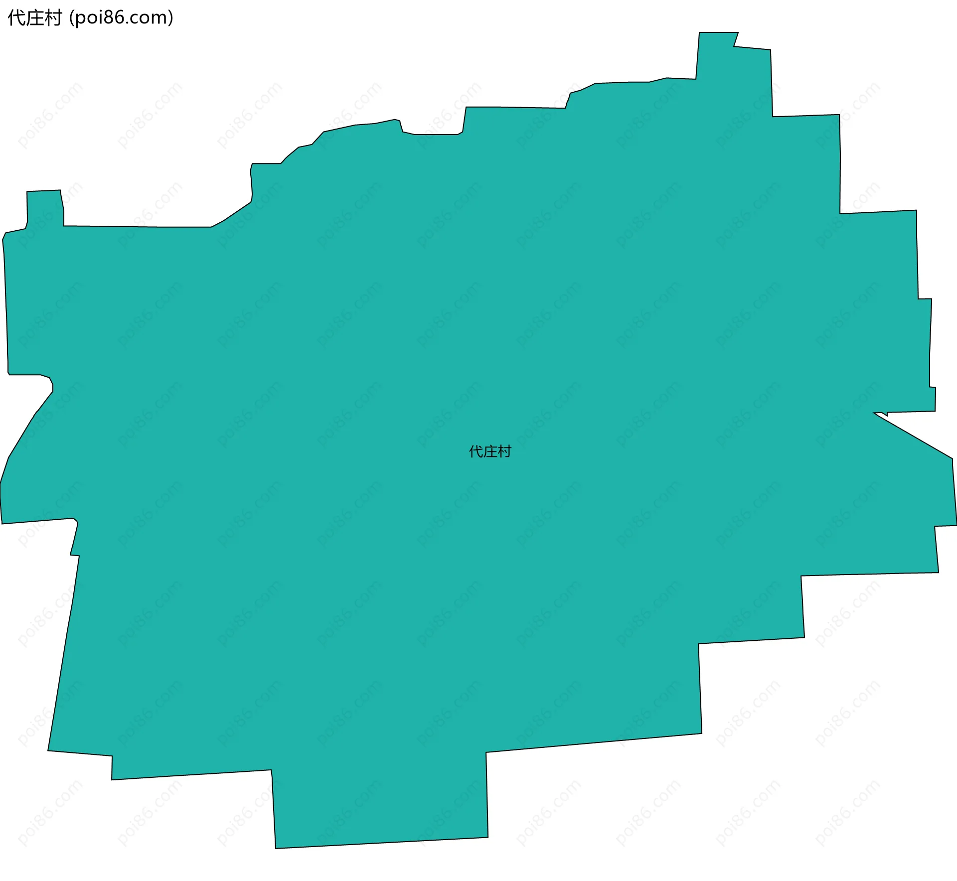 代庄村边界地图