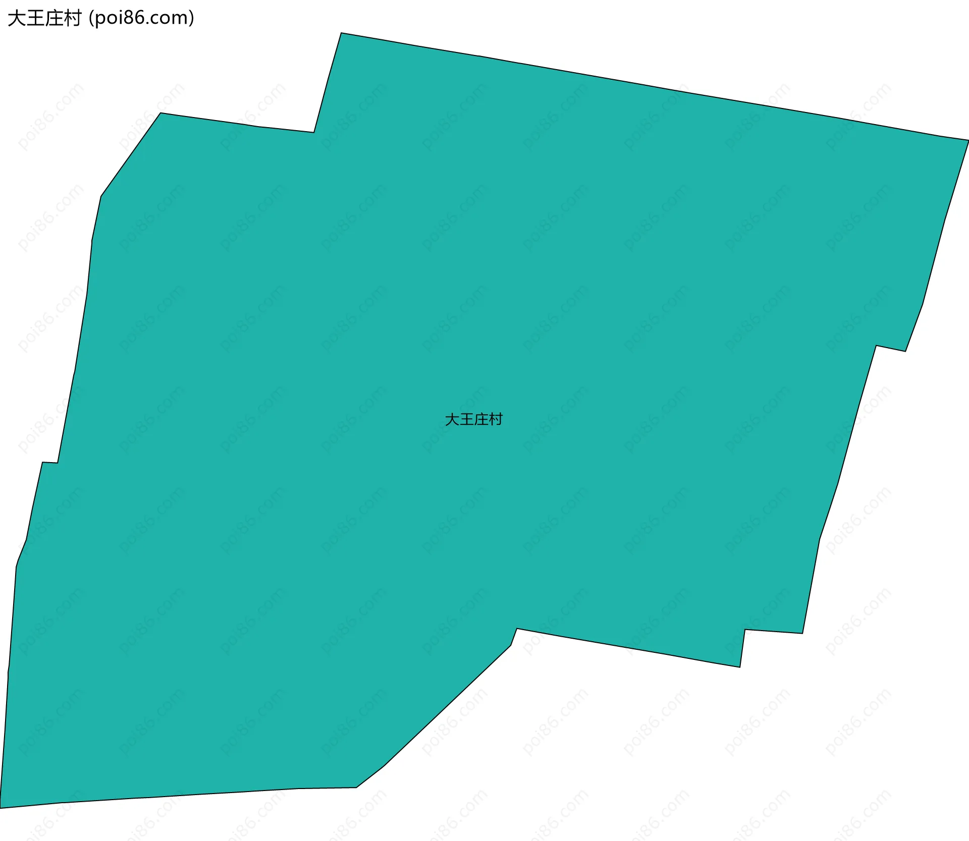大王庄村边界地图