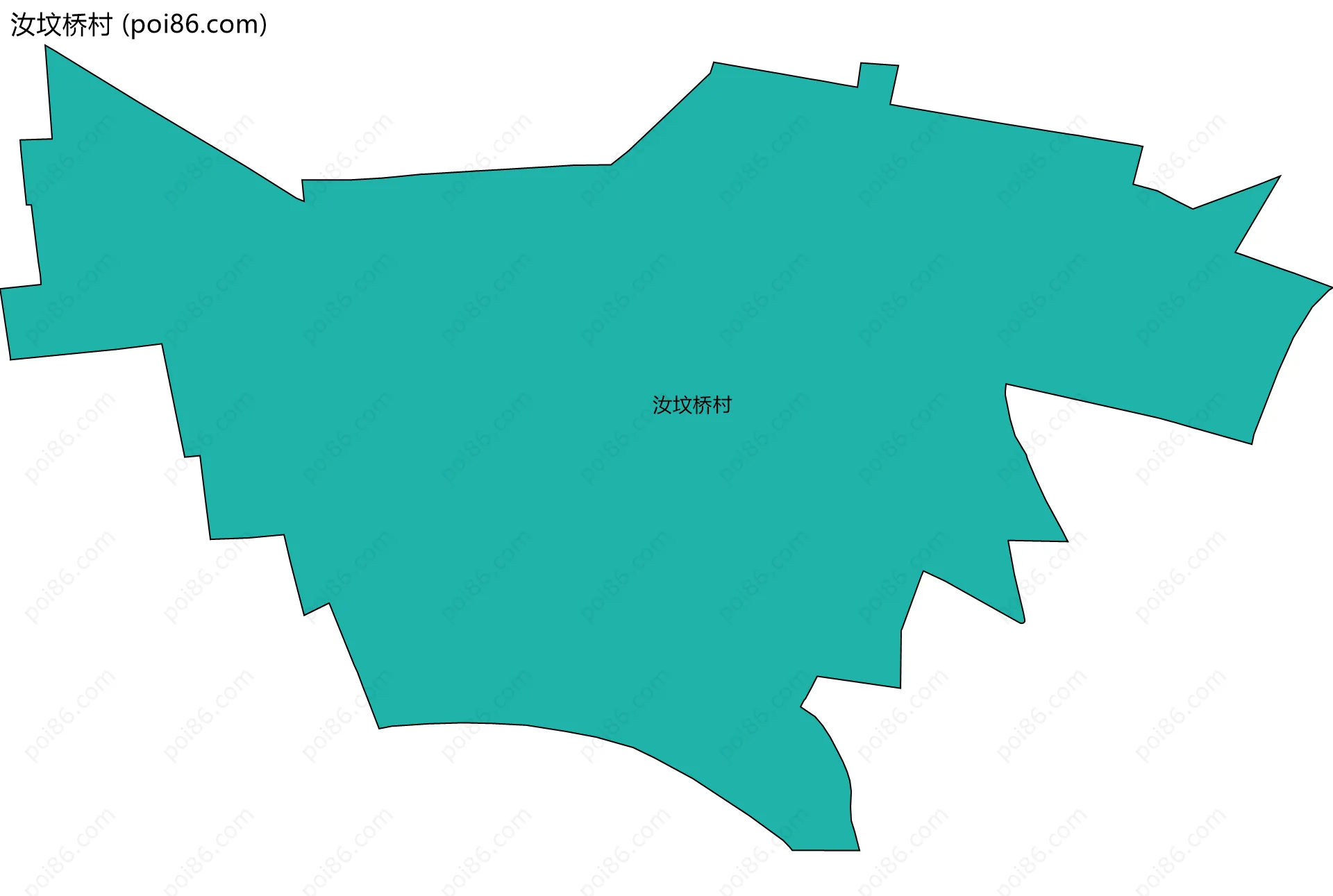 汝坟桥村边界地图