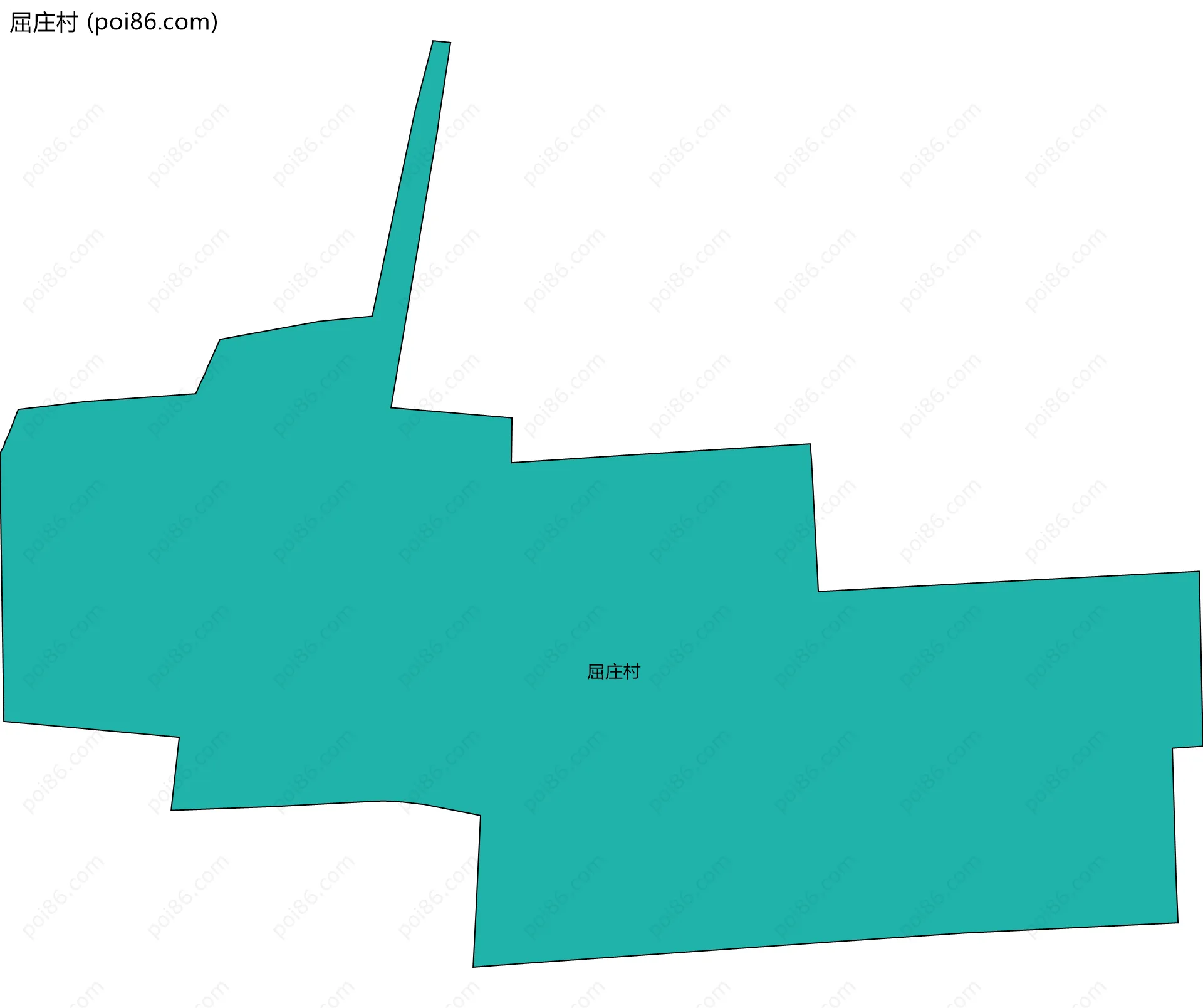 屈庄村边界地图