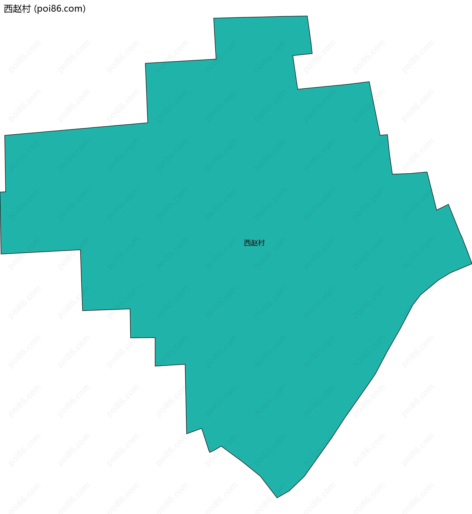 西赵村边界地图