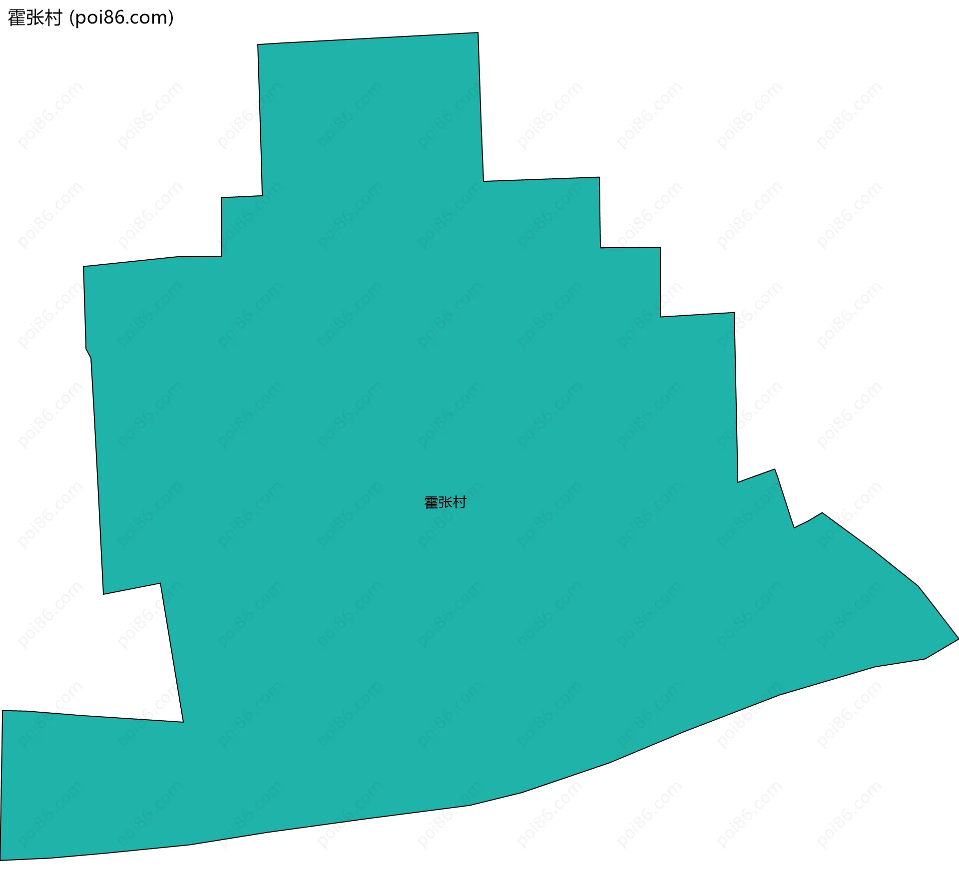 霍张村边界地图