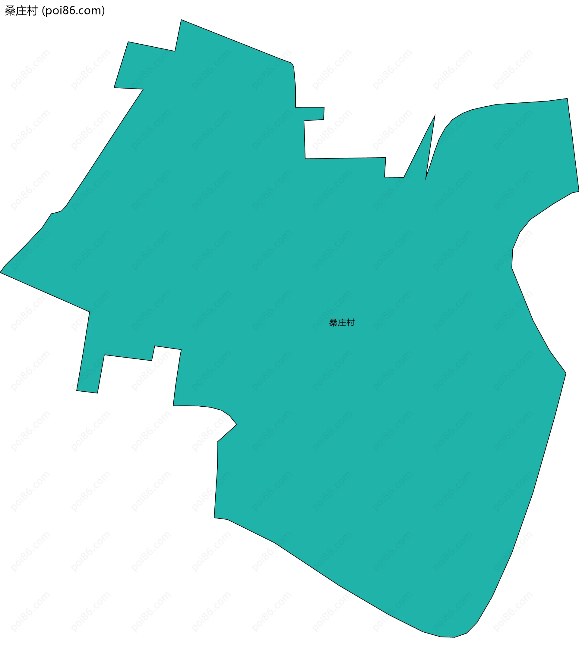 桑庄村边界地图