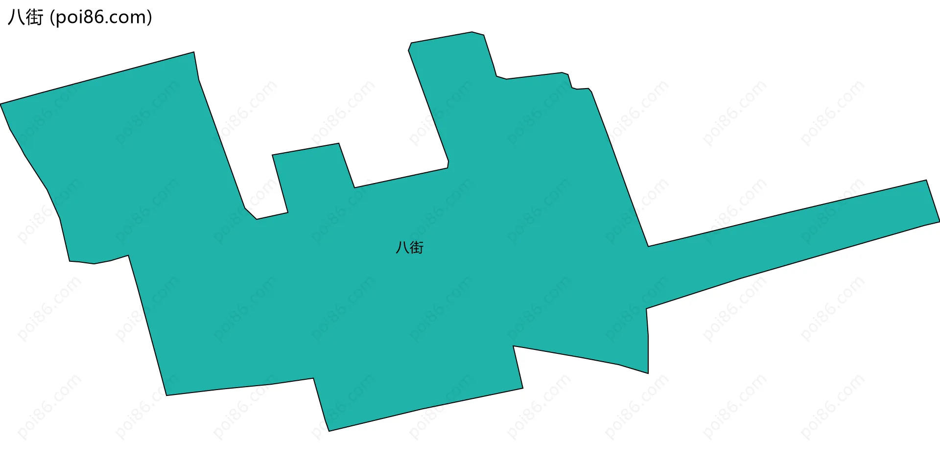八街边界地图