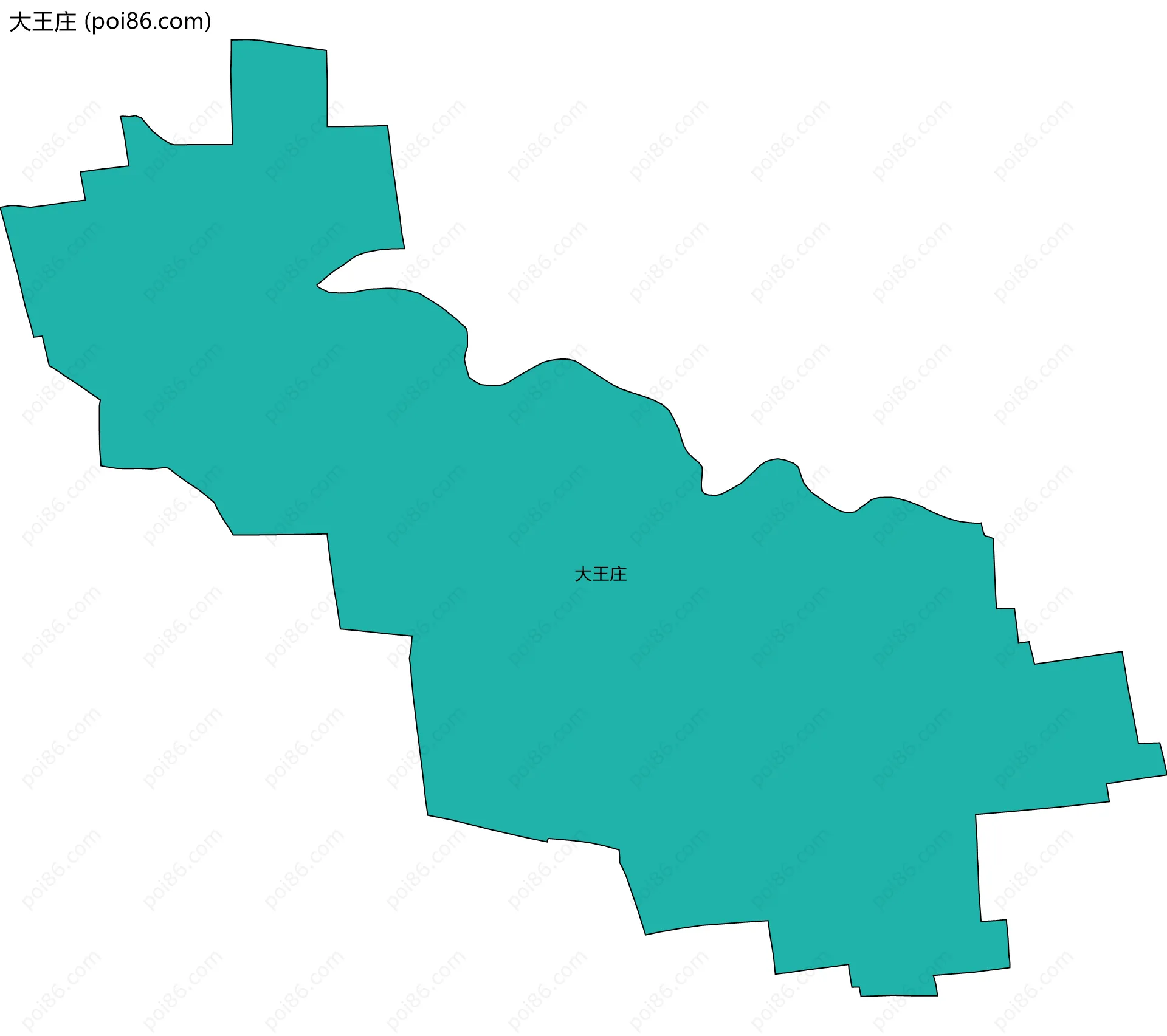 大王庄边界地图