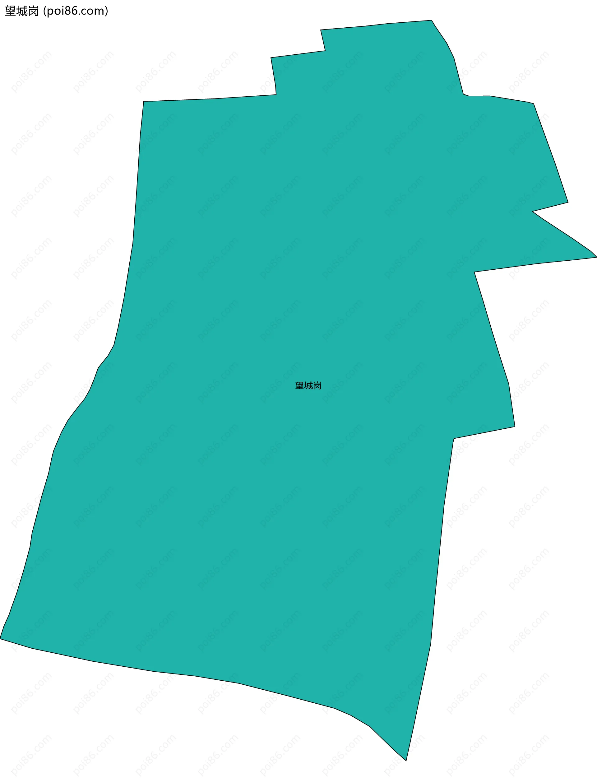 望城岗边界地图