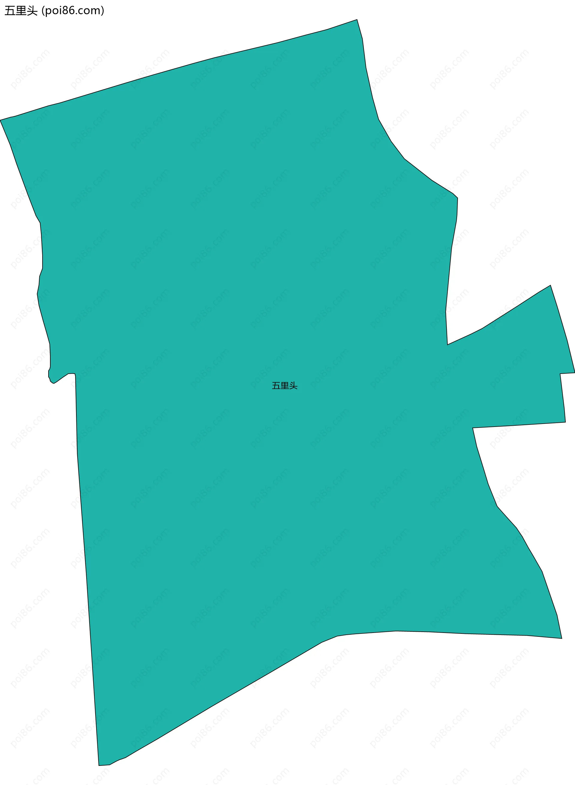 五里头边界地图