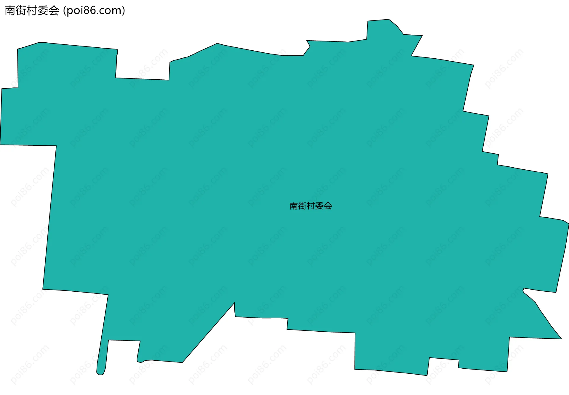 南街村委会边界地图