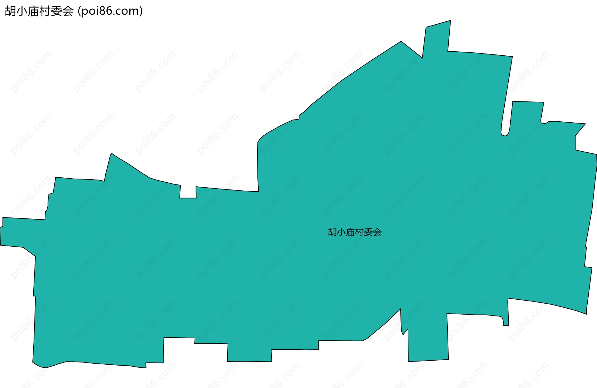 胡小庙村委会边界地图