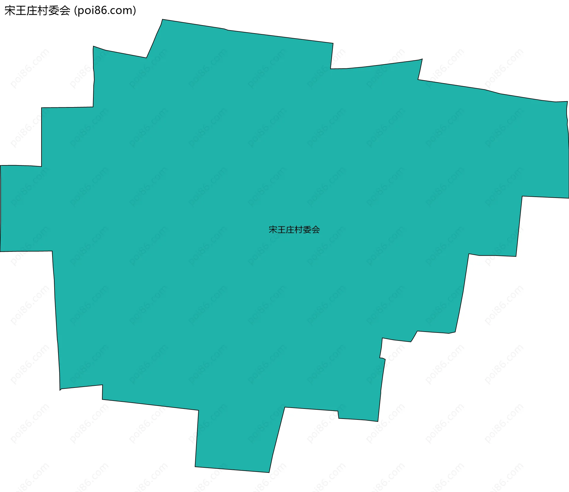 宋王庄村委会边界地图