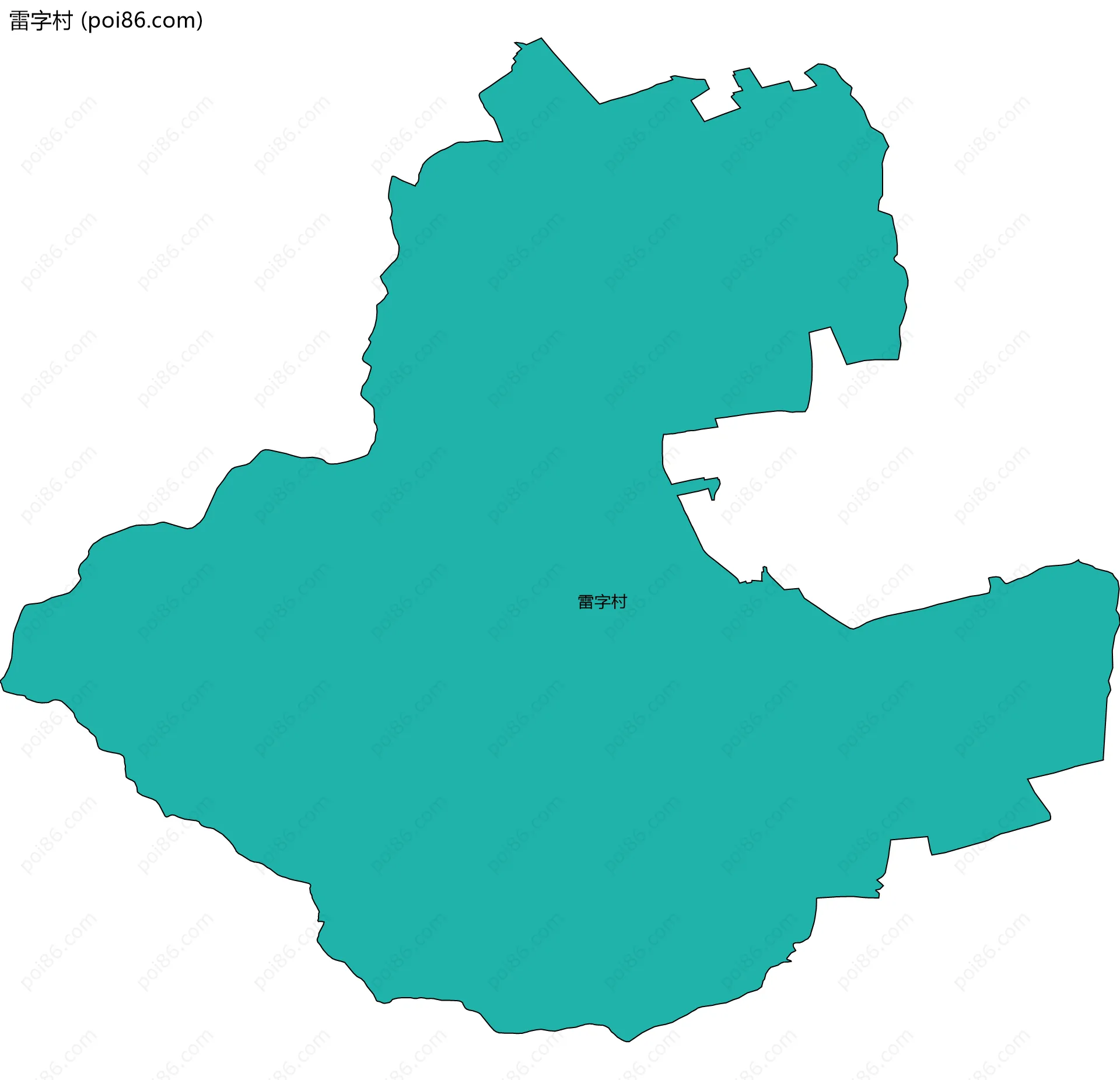 雷字村边界地图