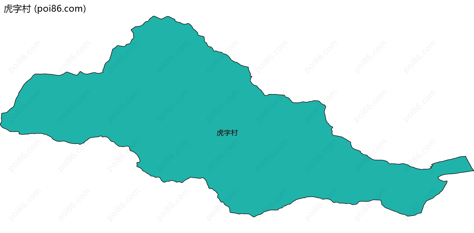 虎字村边界地图