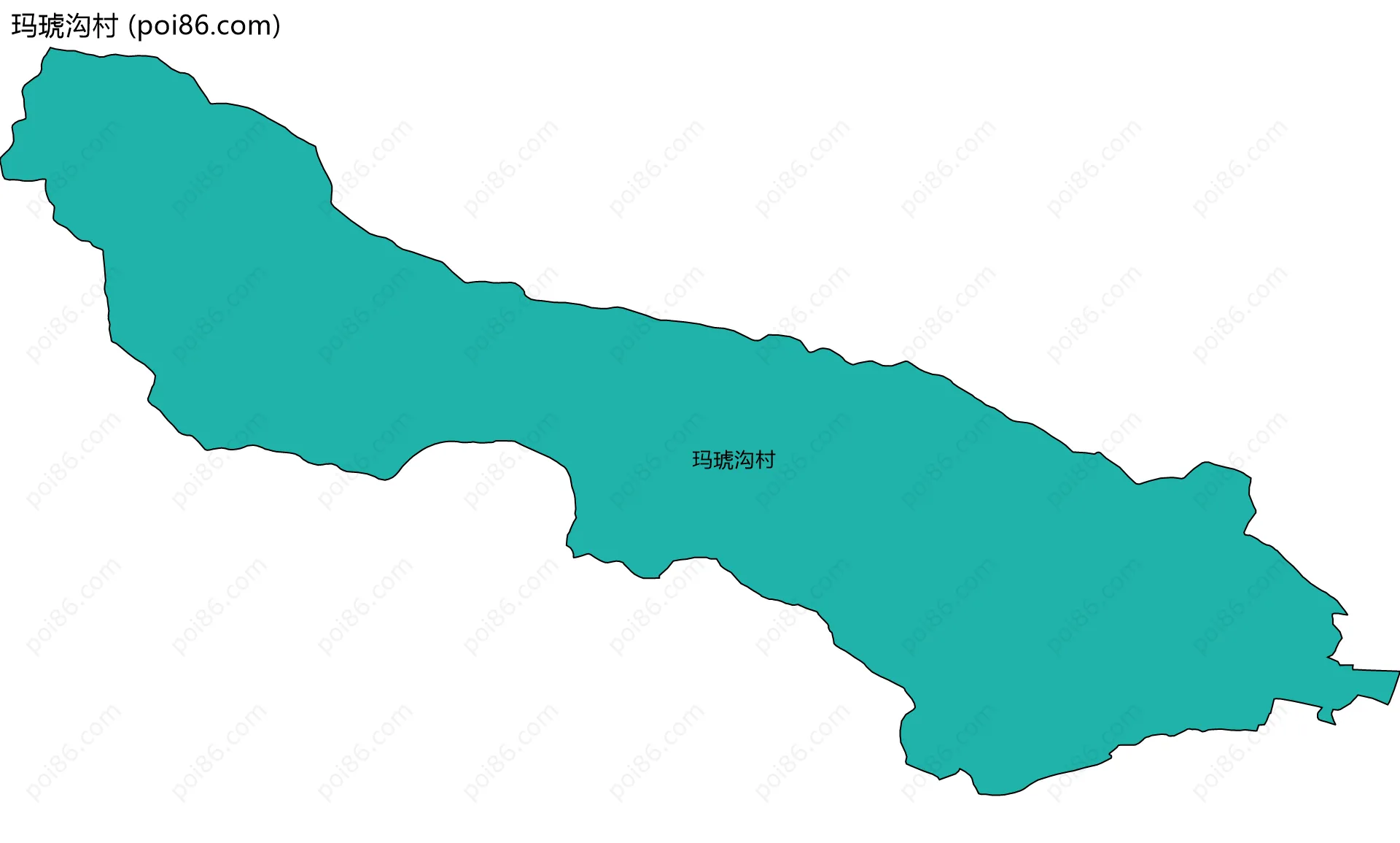 玛琥沟村边界地图