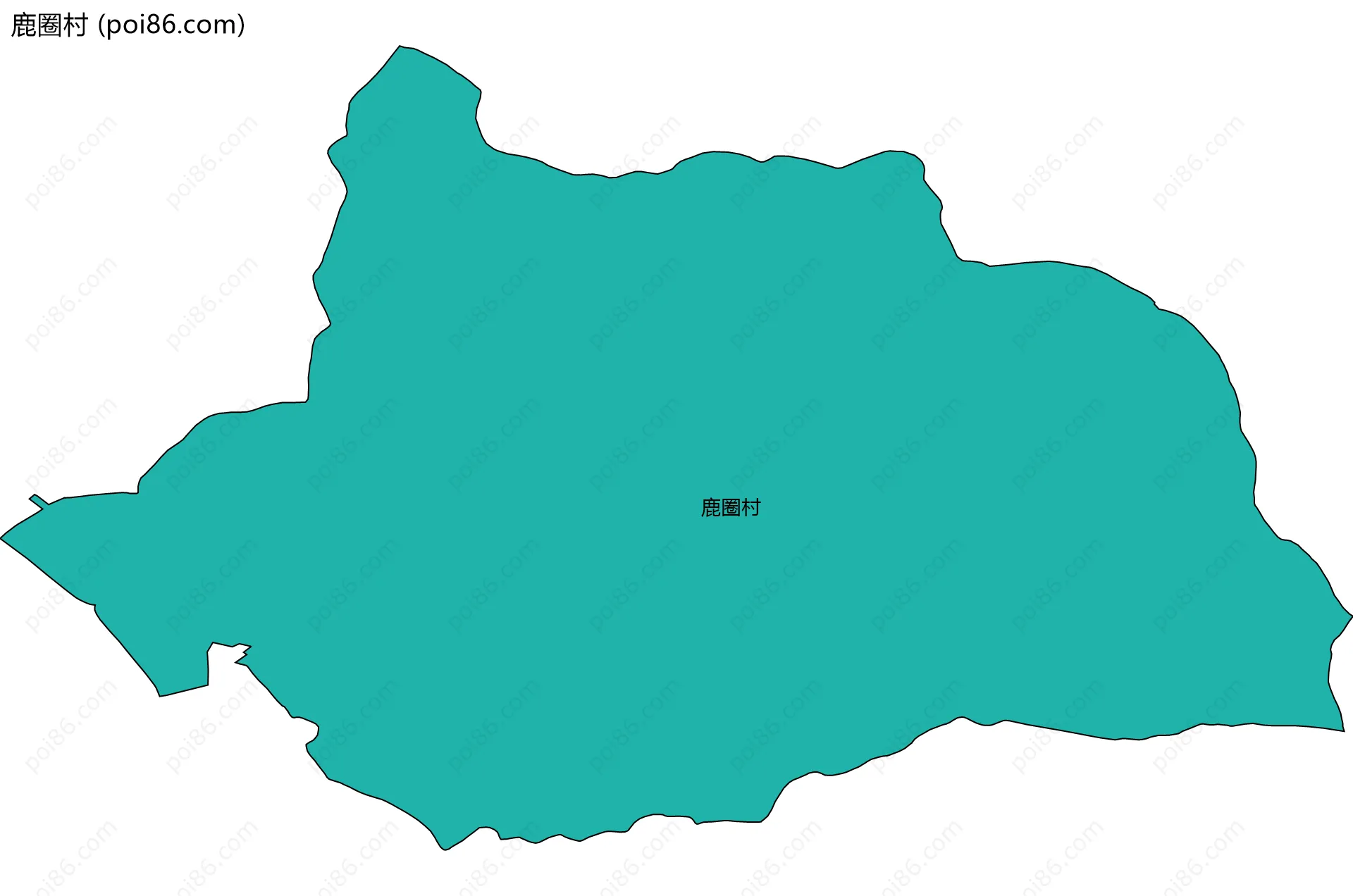 鹿圈村边界地图