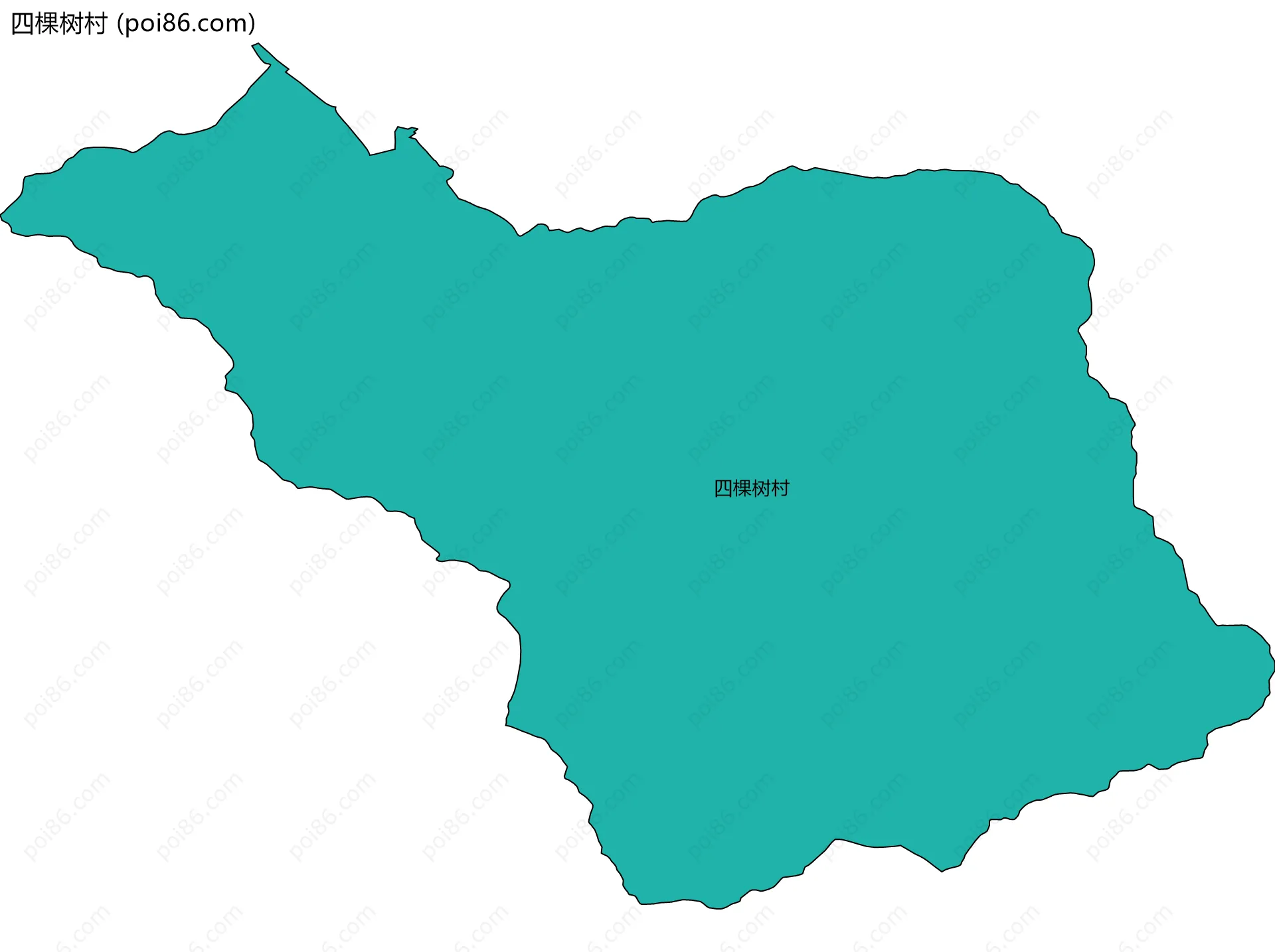 四棵树村边界地图