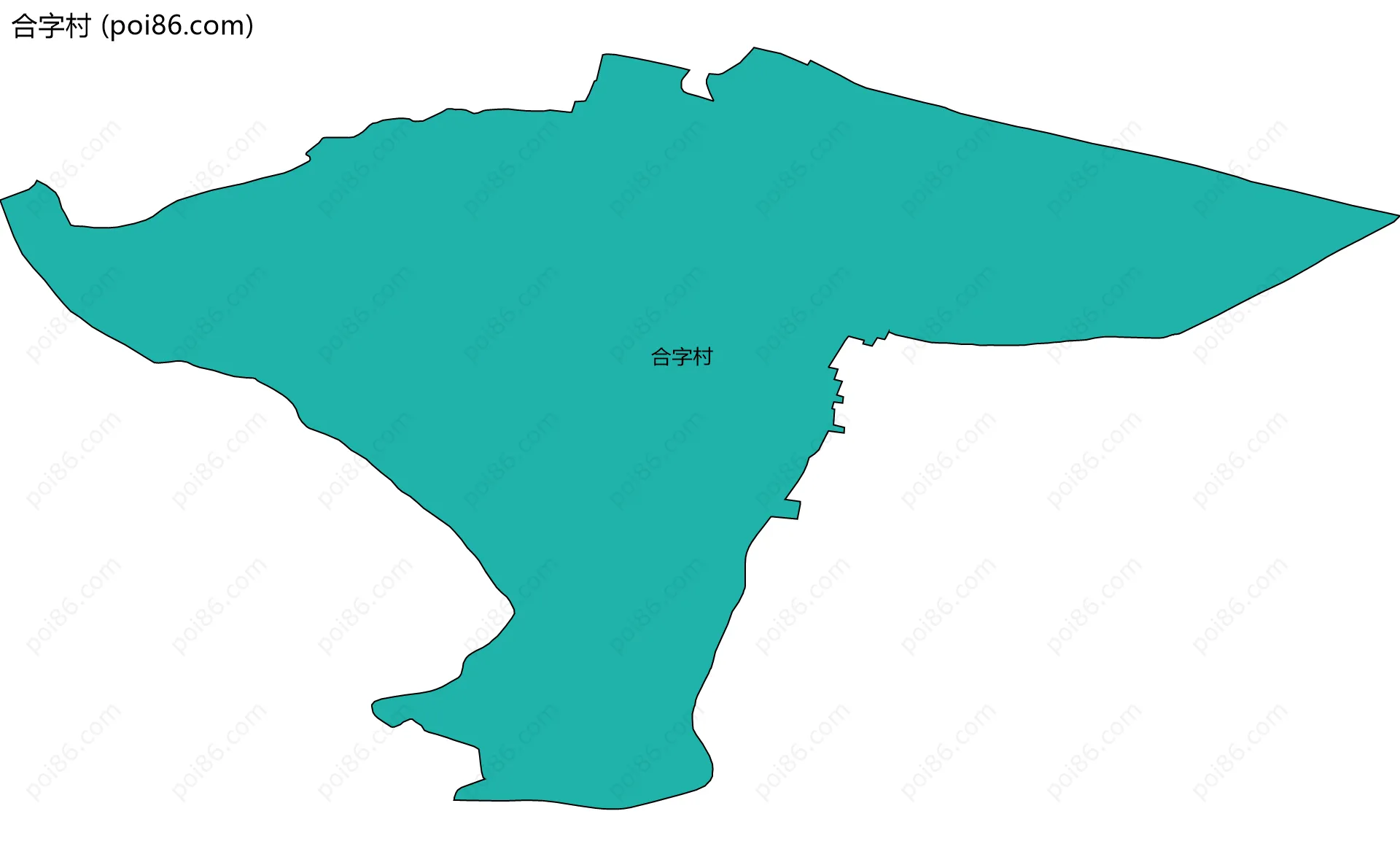 合字村边界地图